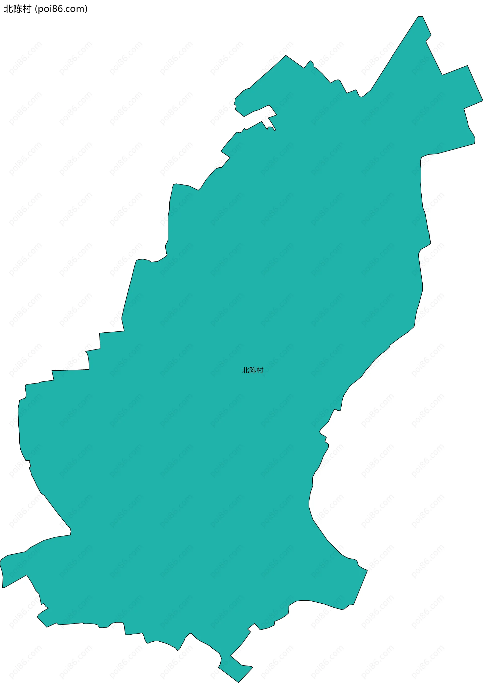 北陈村边界地图