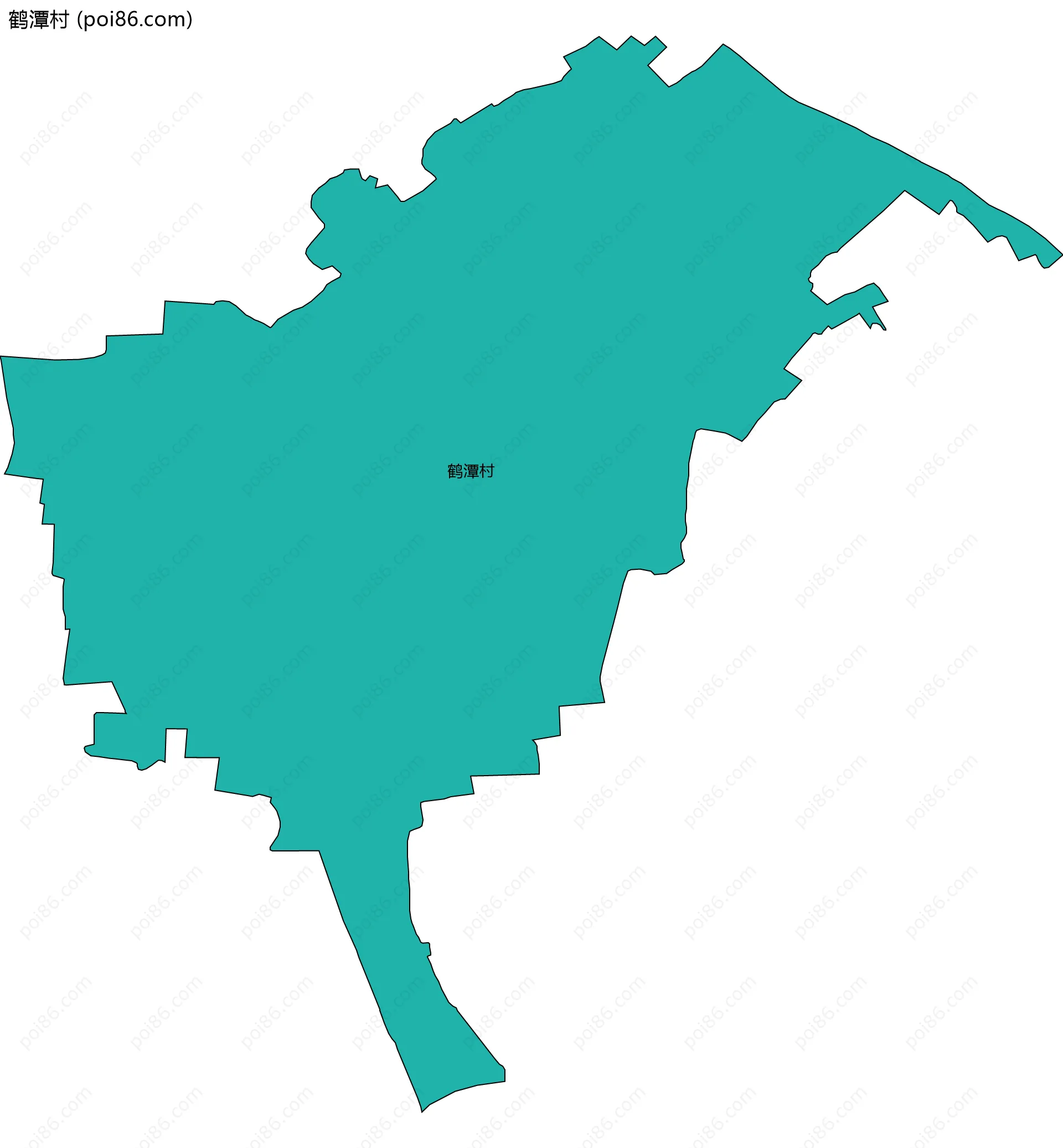 鹤潭村边界地图