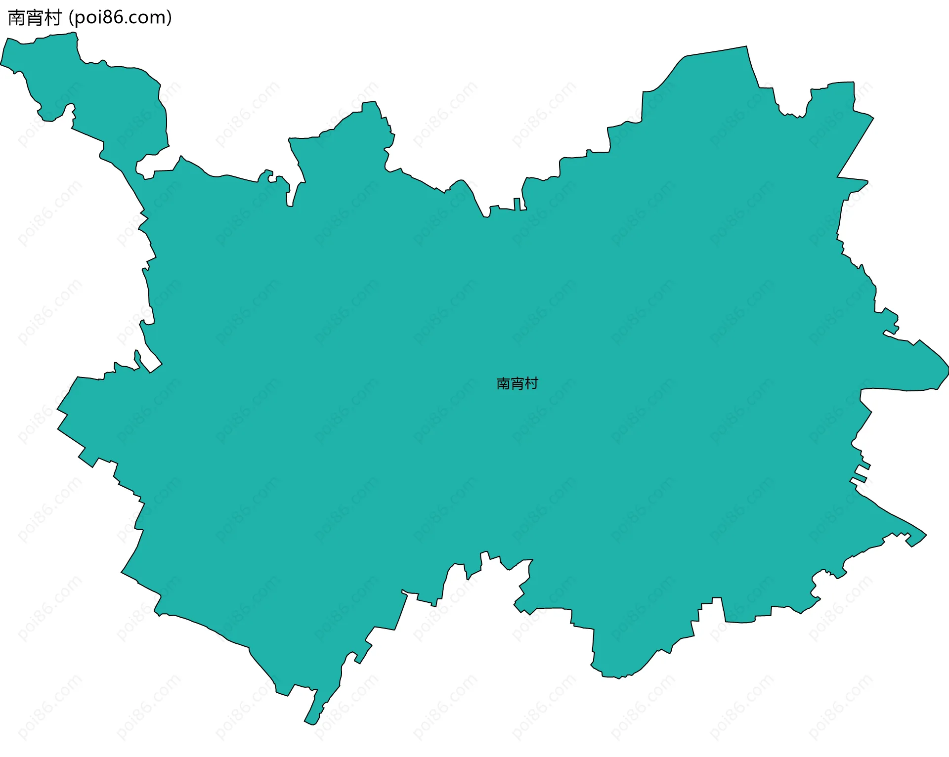 南宵村边界地图