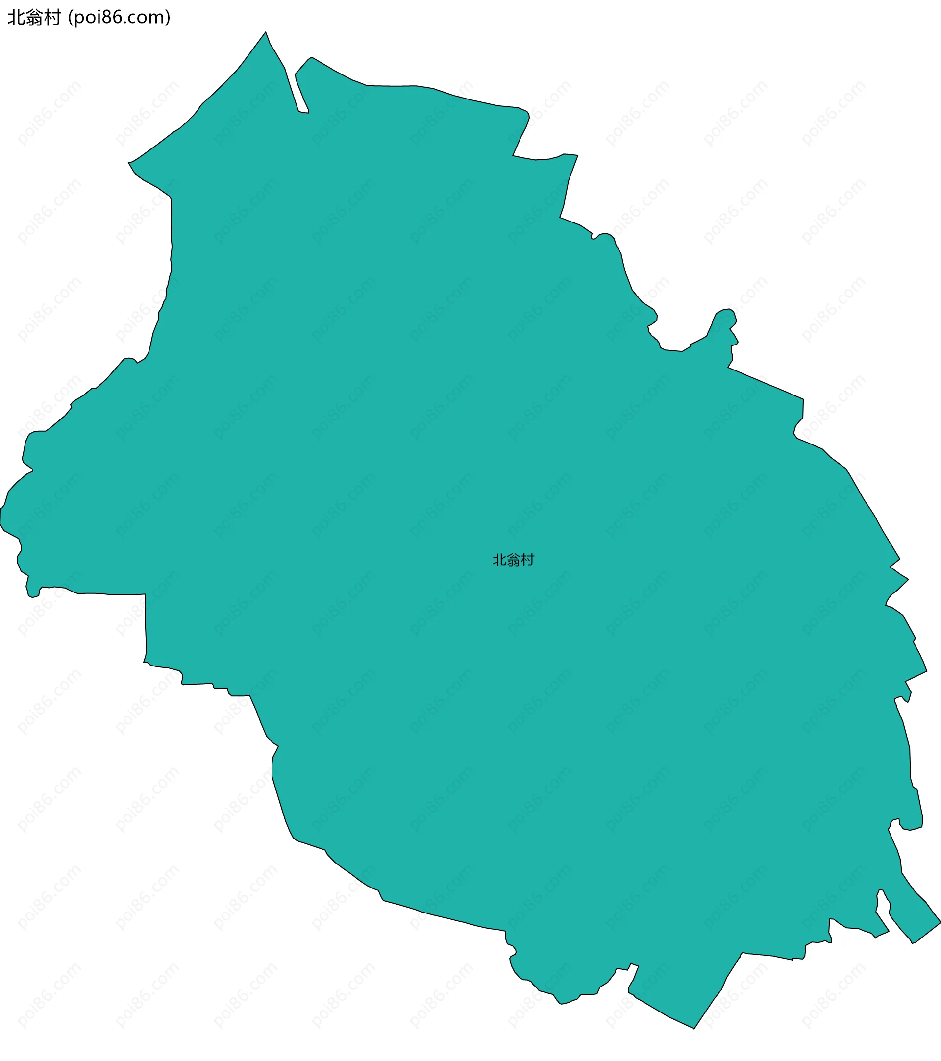 北翁村边界地图