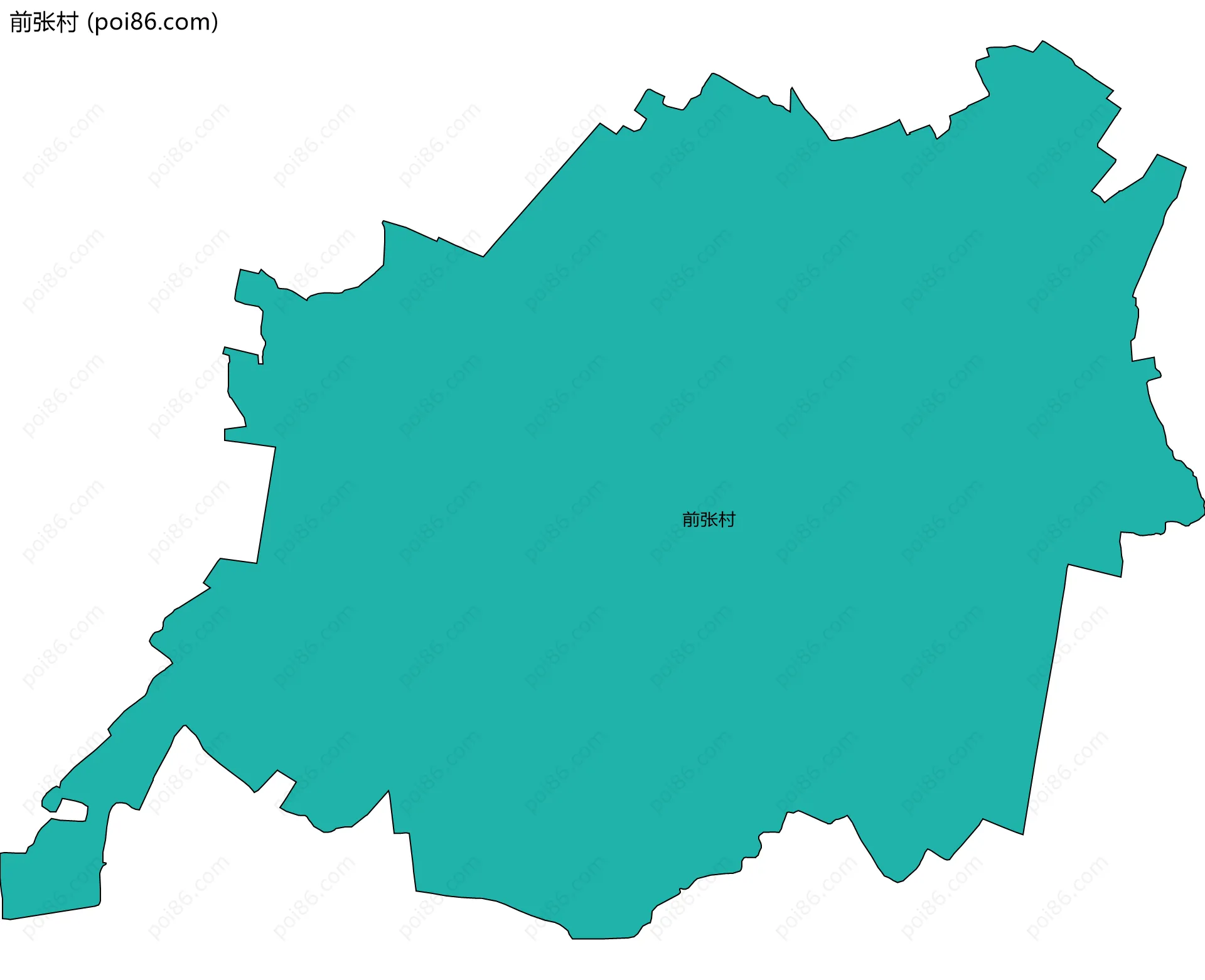 前张村边界地图