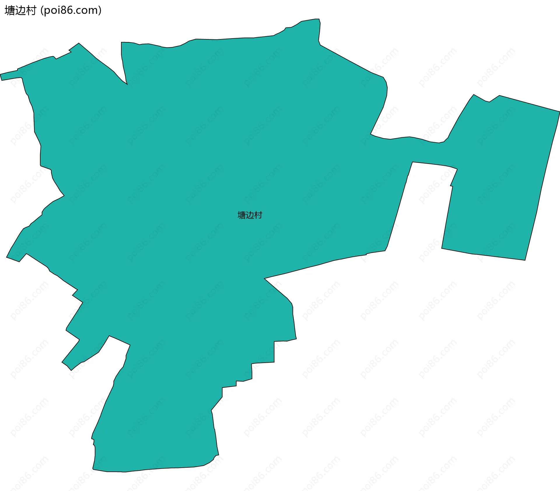 塘边村边界地图