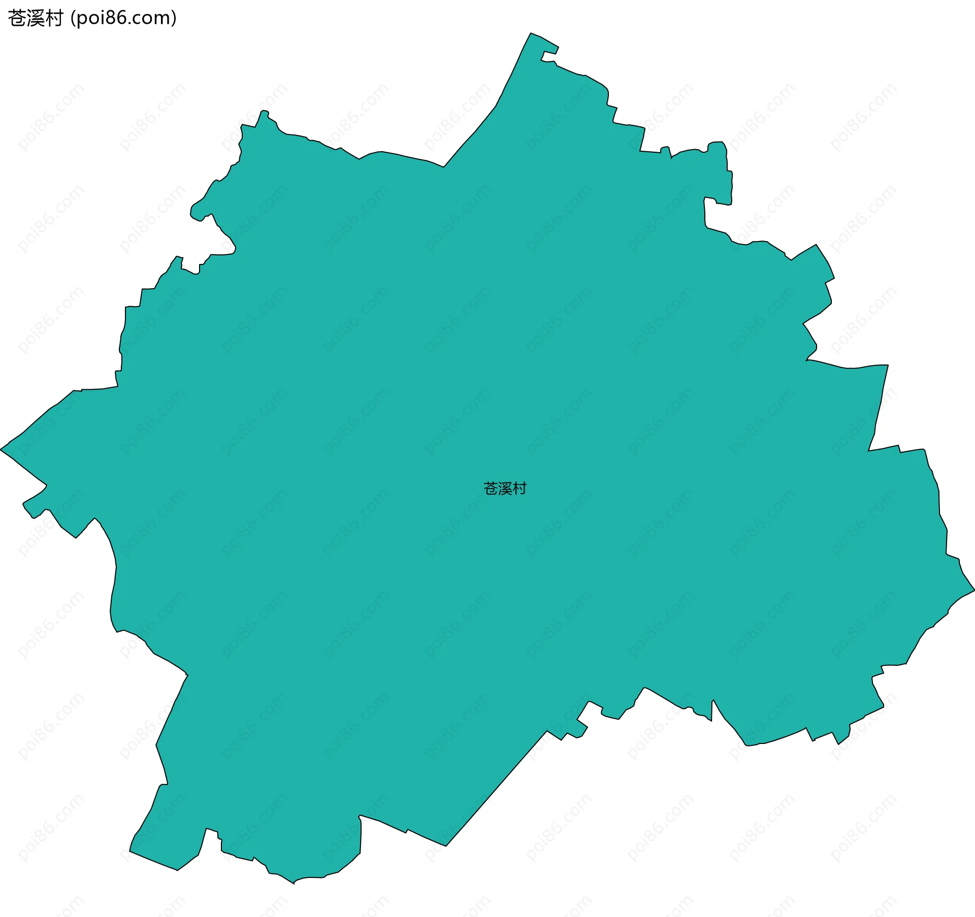 苍溪村边界地图