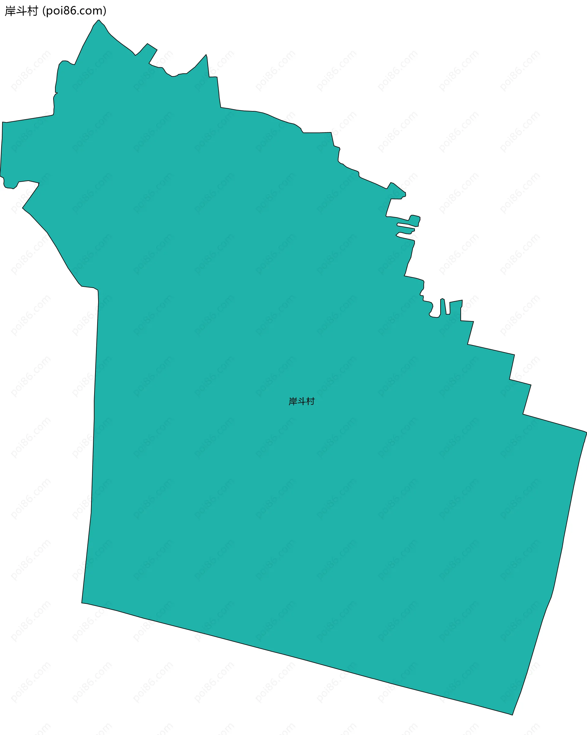 岸斗村边界地图