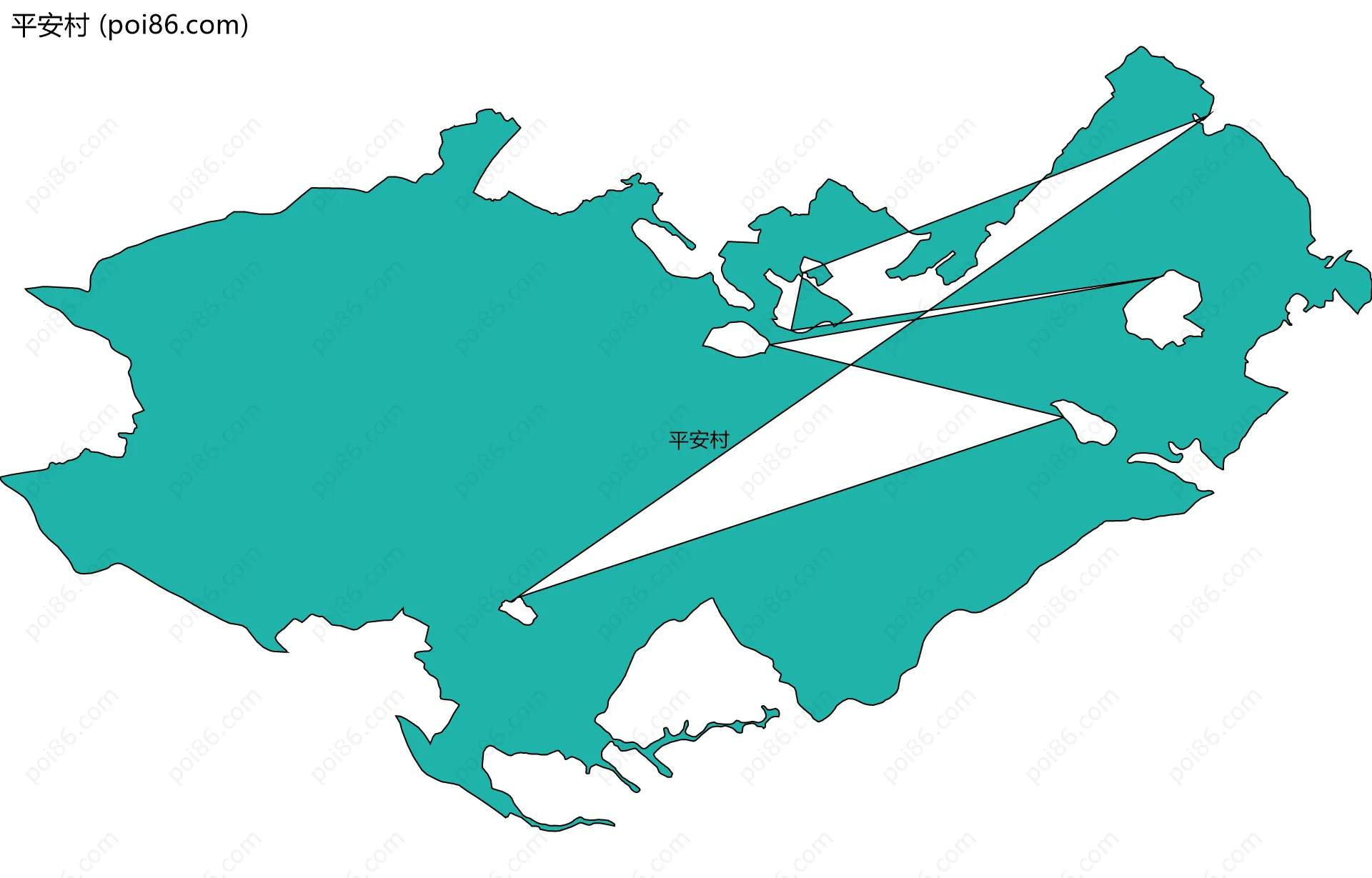 平安村边界地图