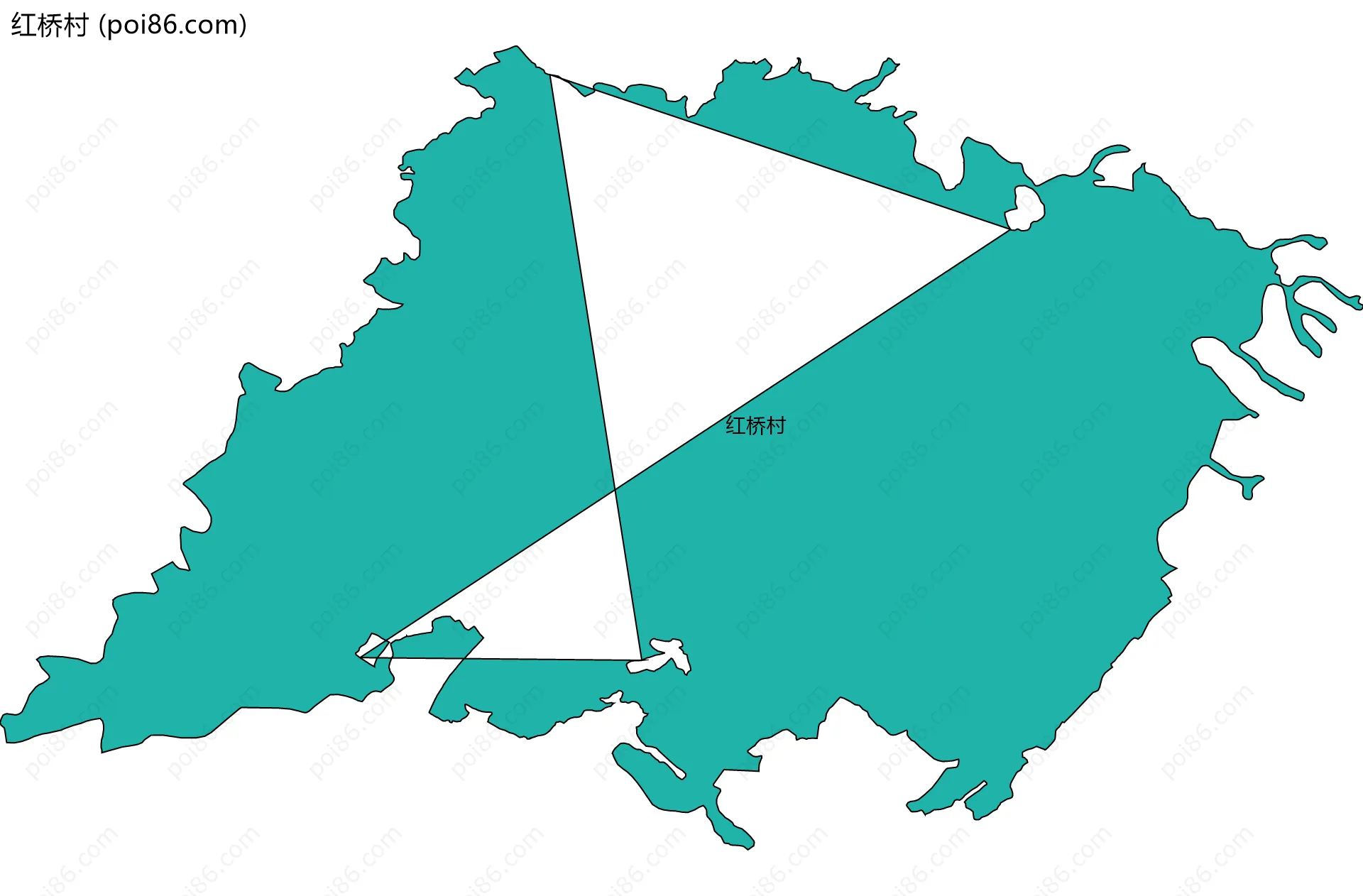 红桥村边界地图