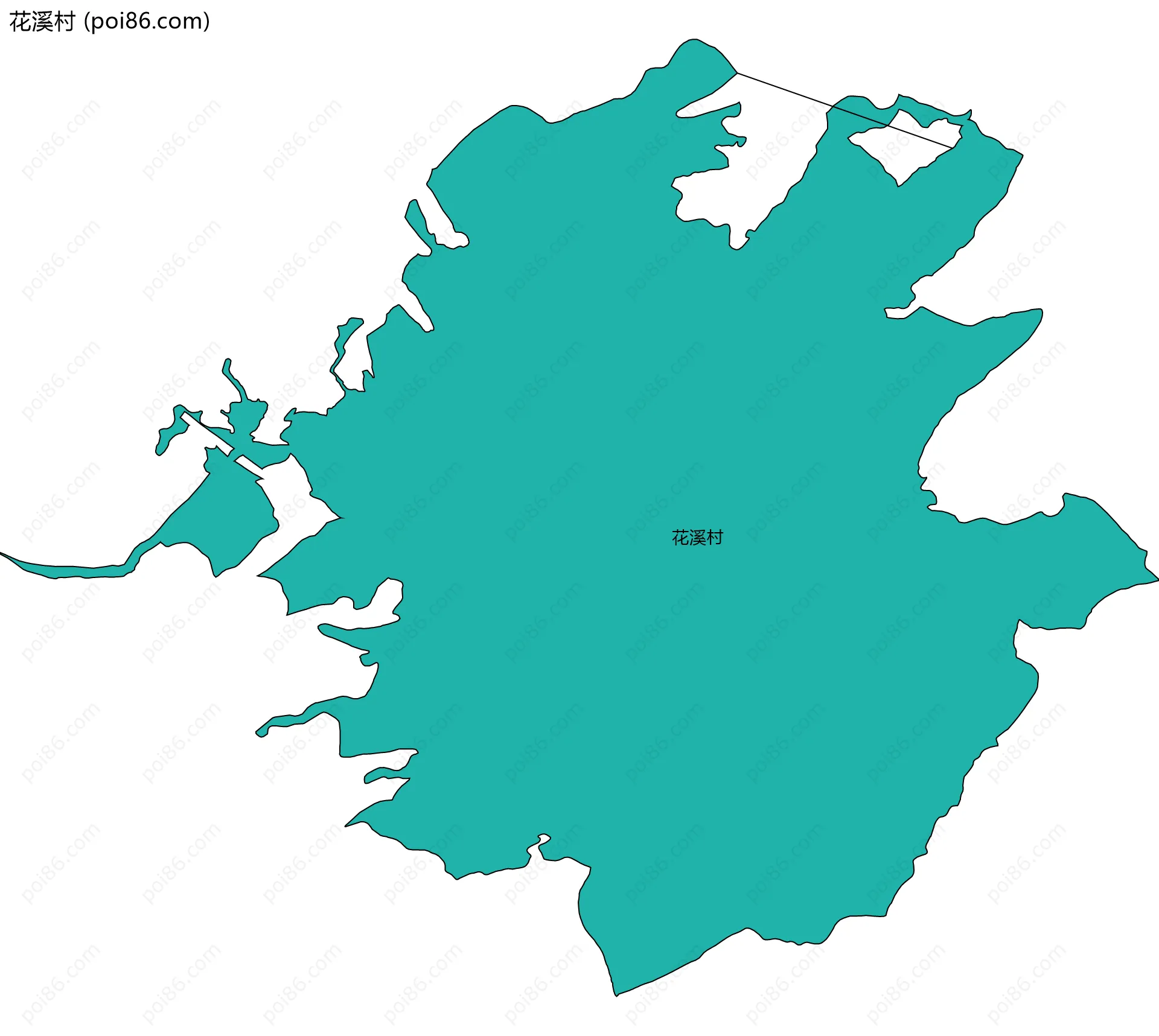 花溪村边界地图