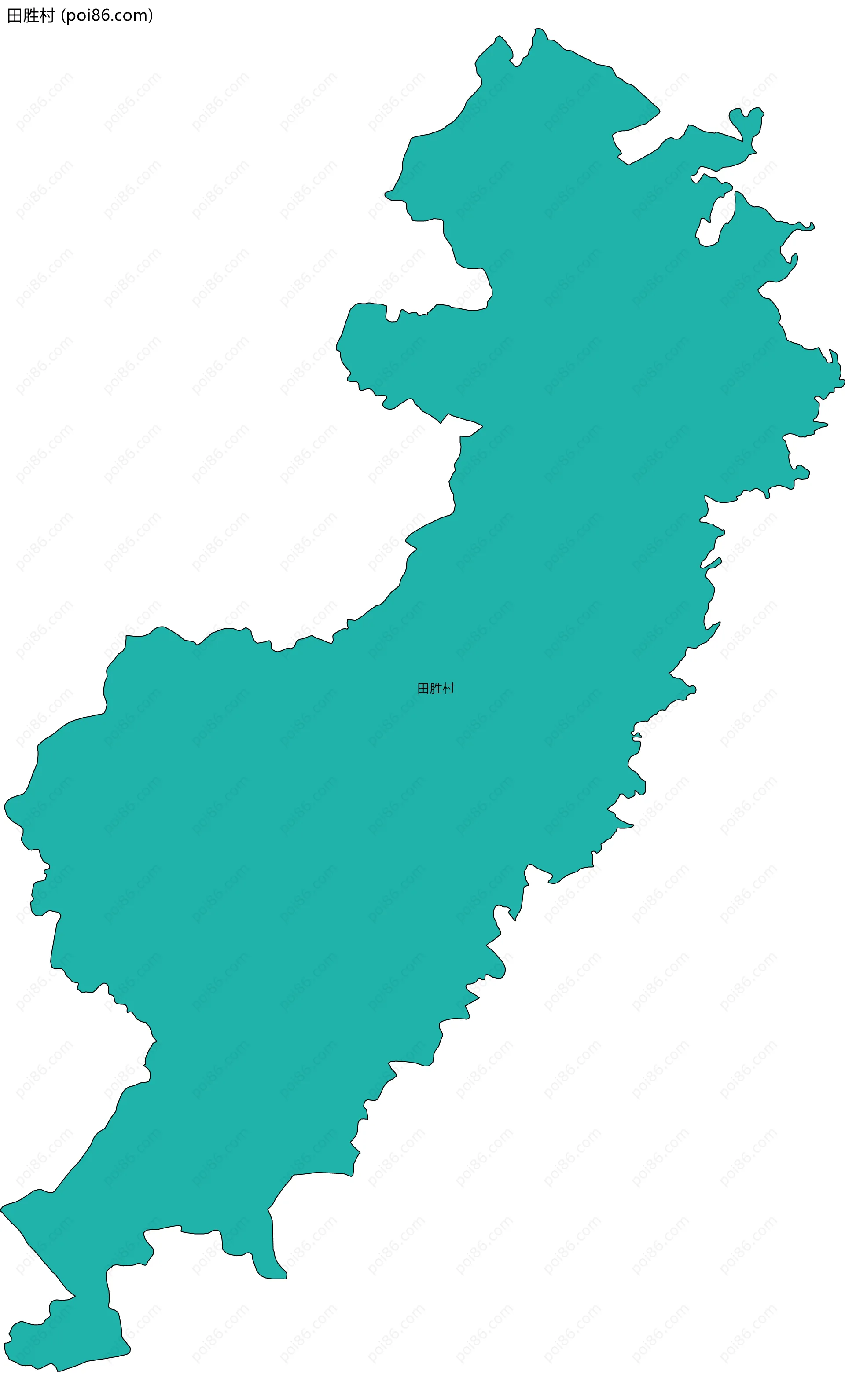 田胜村边界地图