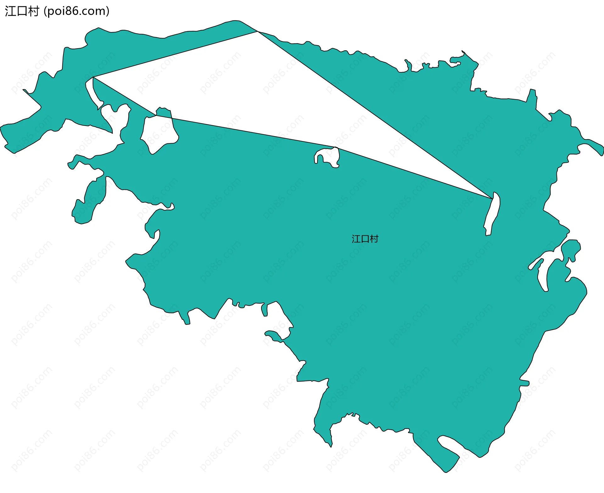 江口村边界地图