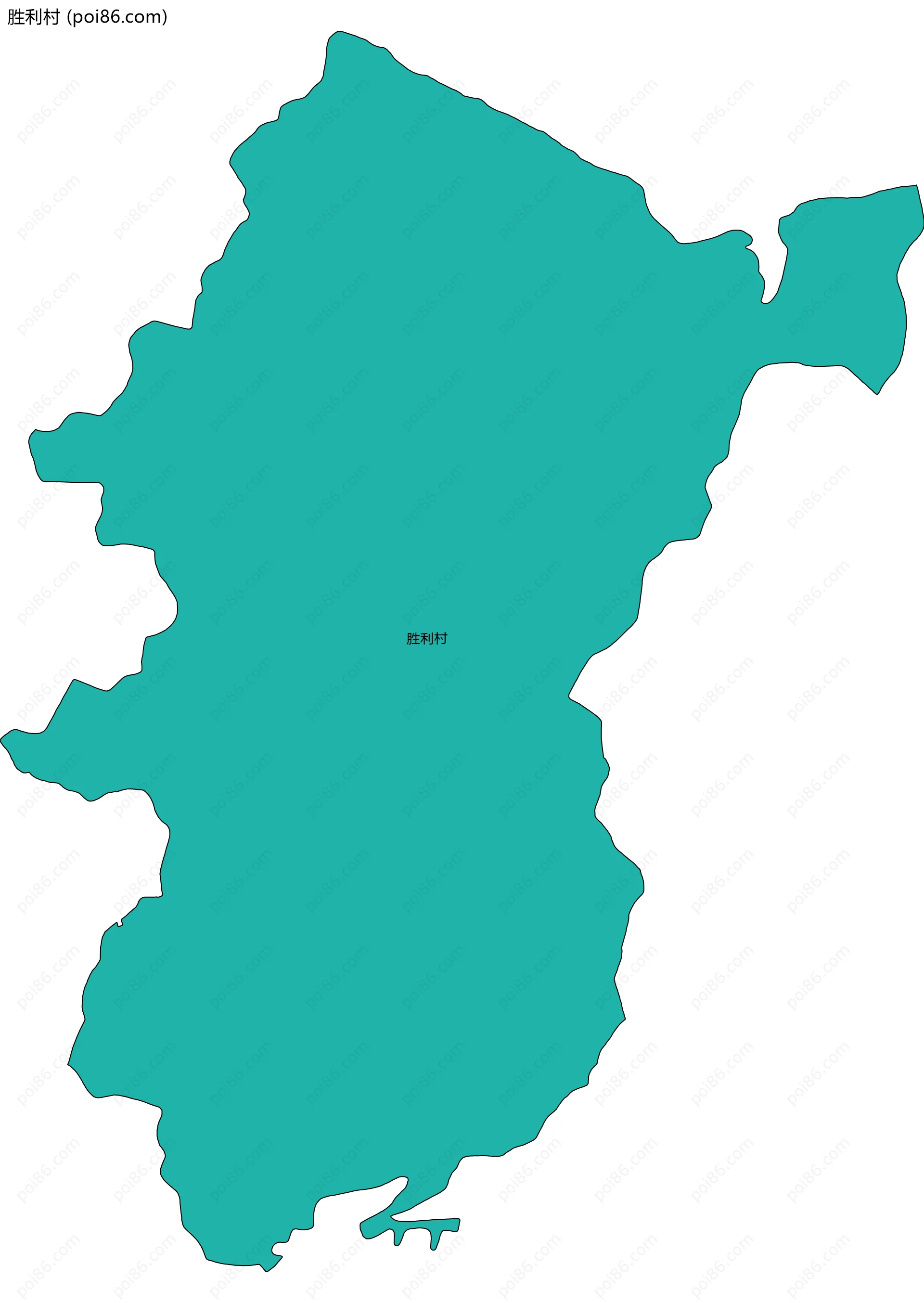 胜利村边界地图