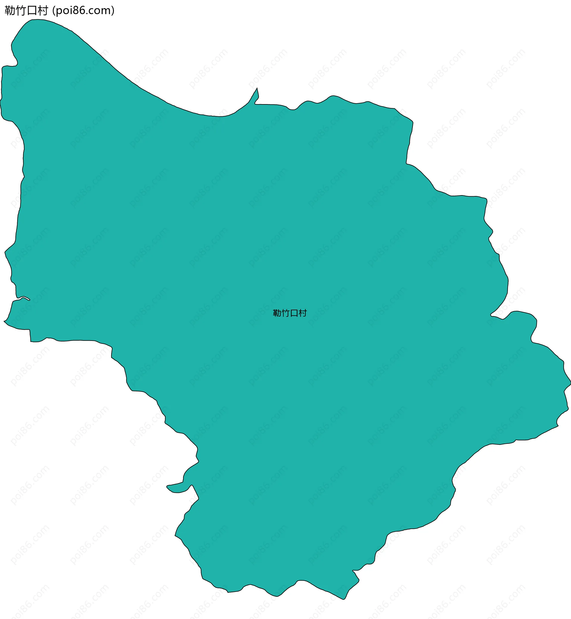 勒竹口村边界地图