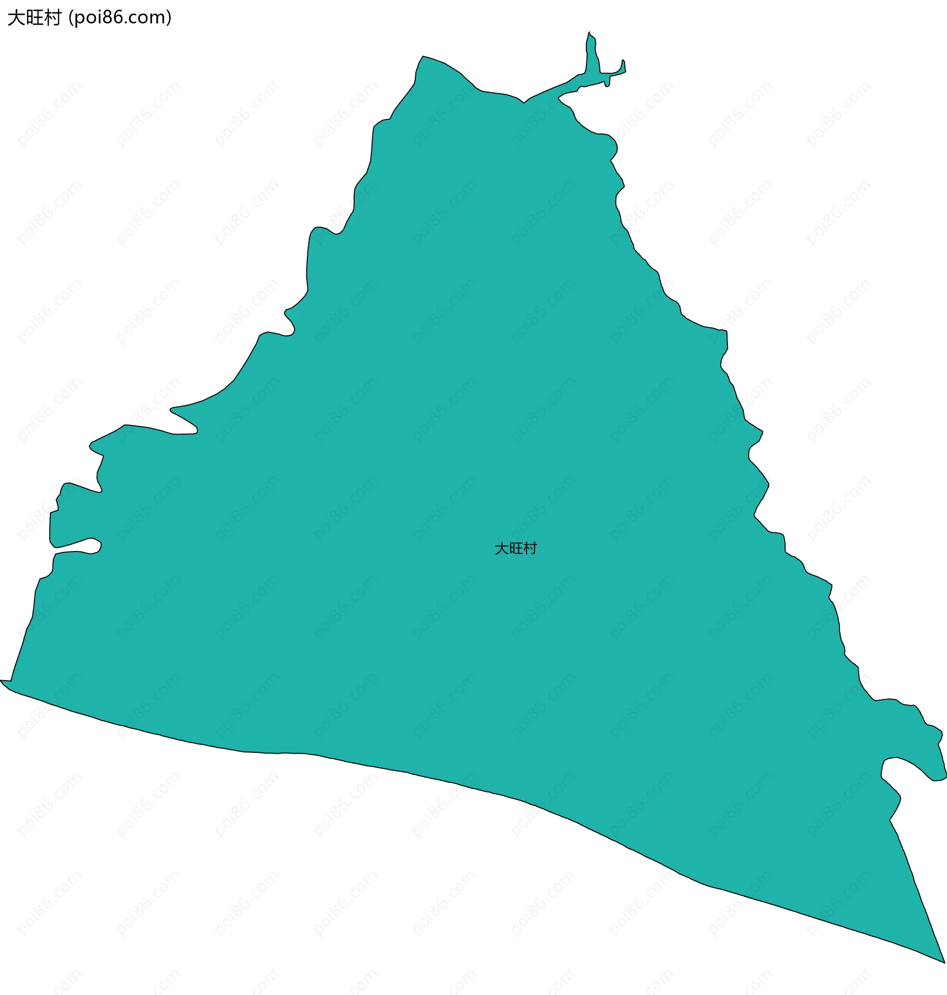 大旺村边界地图
