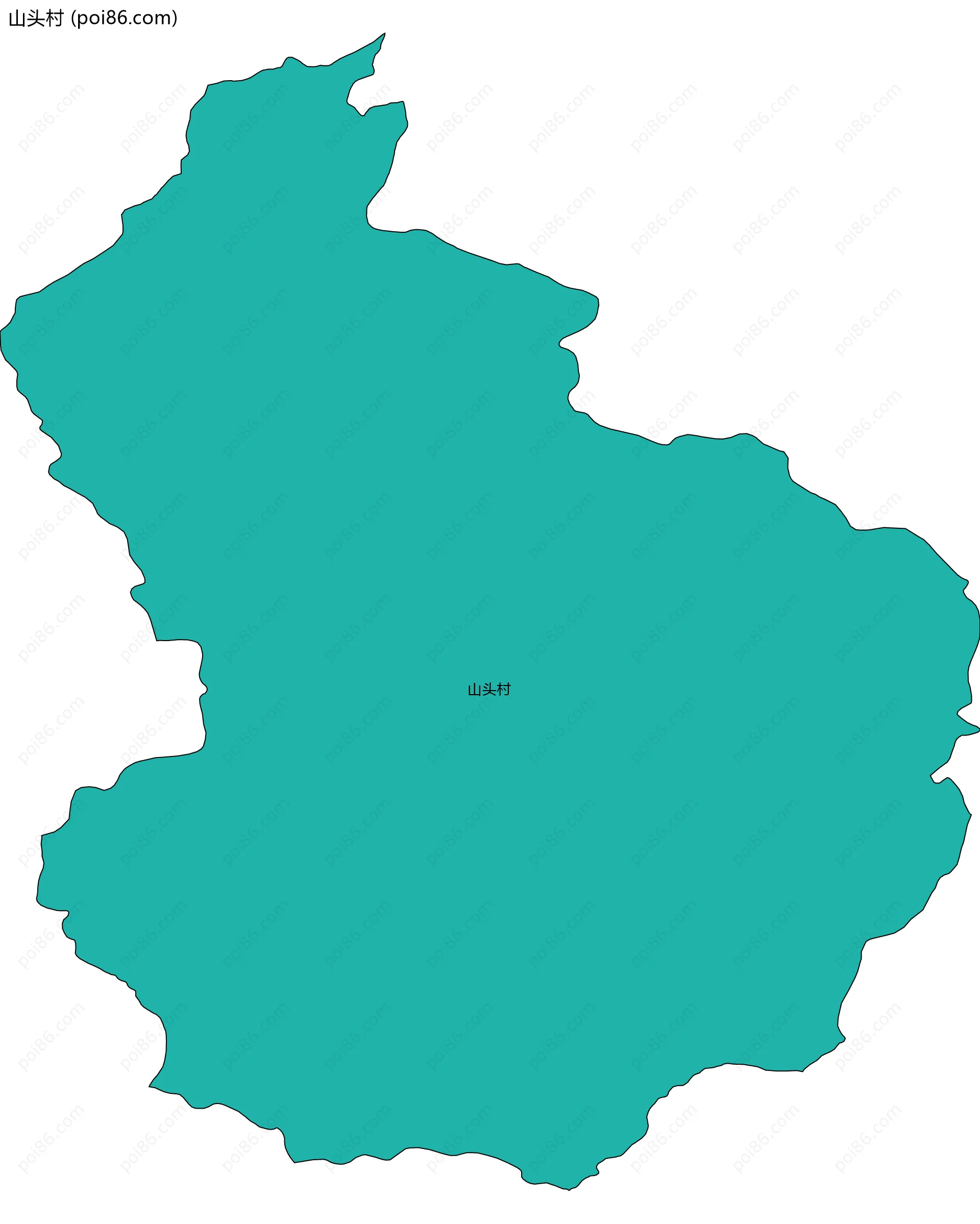 山头村边界地图