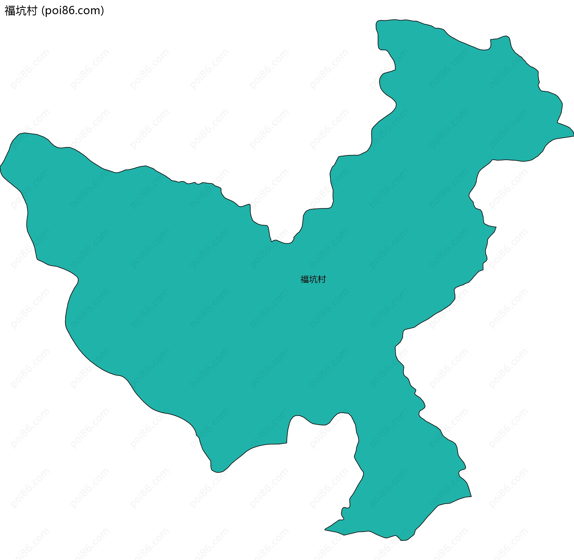 福坑村边界地图