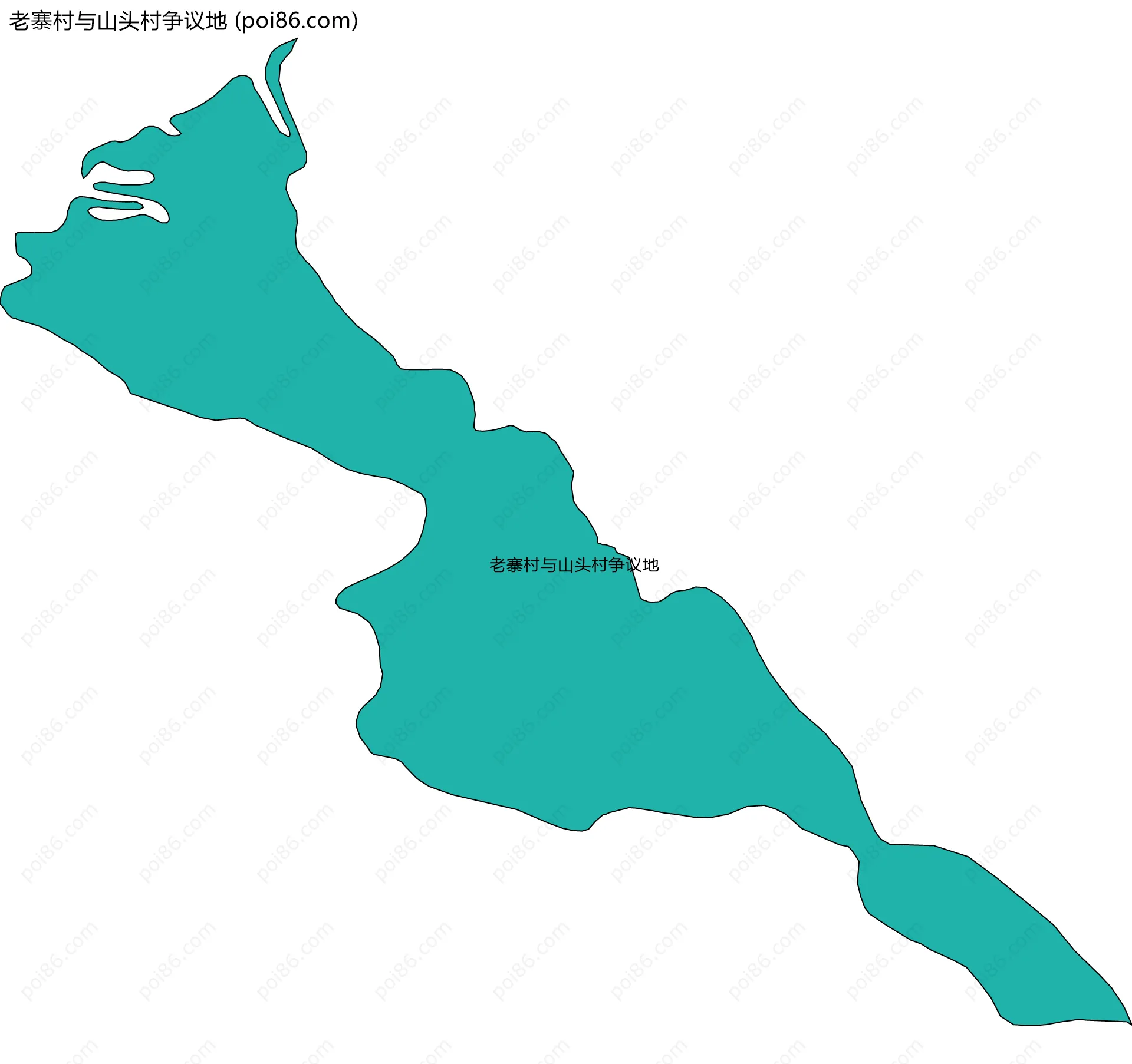 老寨村与山头村争议地边界地图