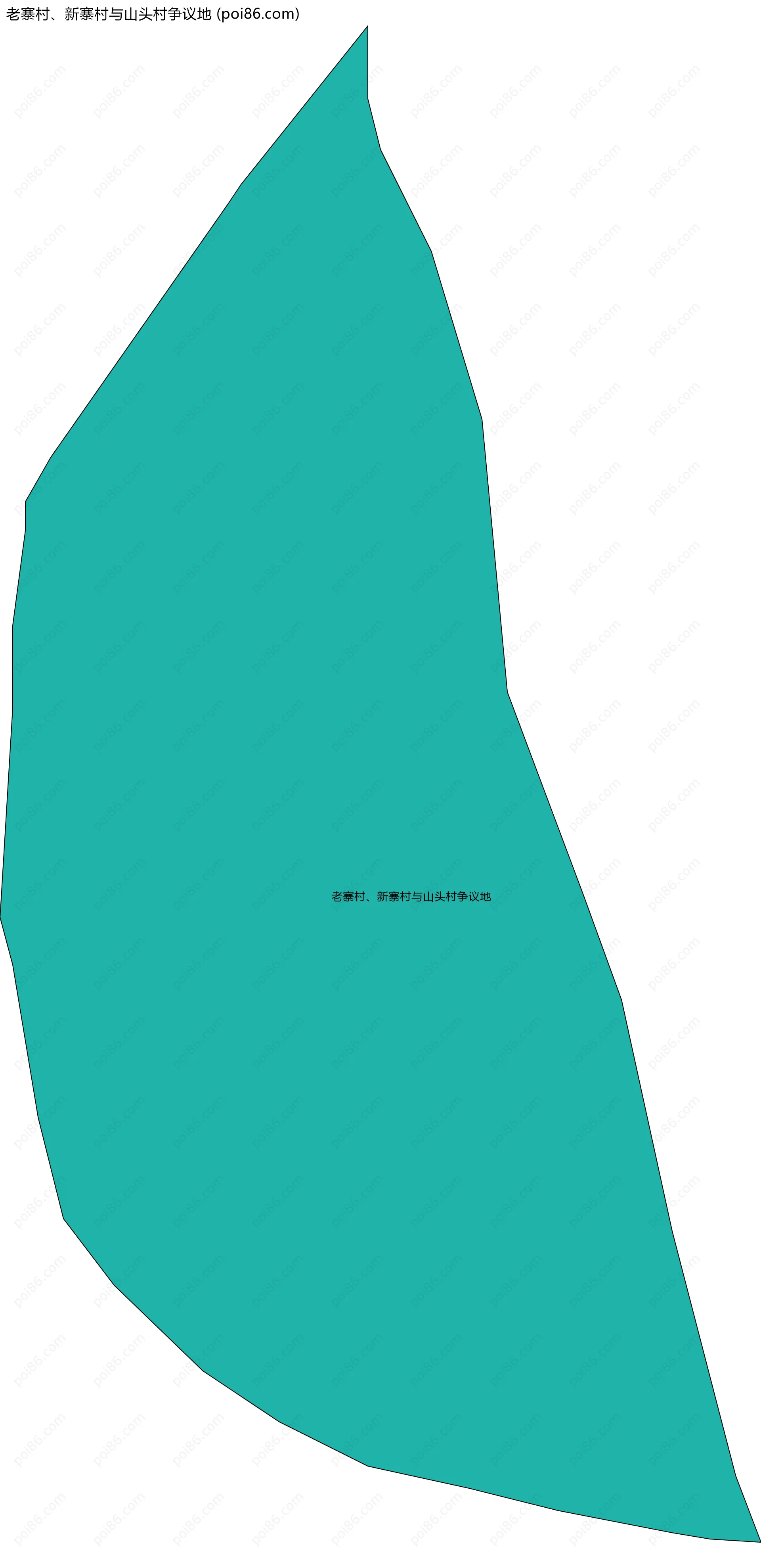 老寨村、新寨村与山头村争议地边界地图