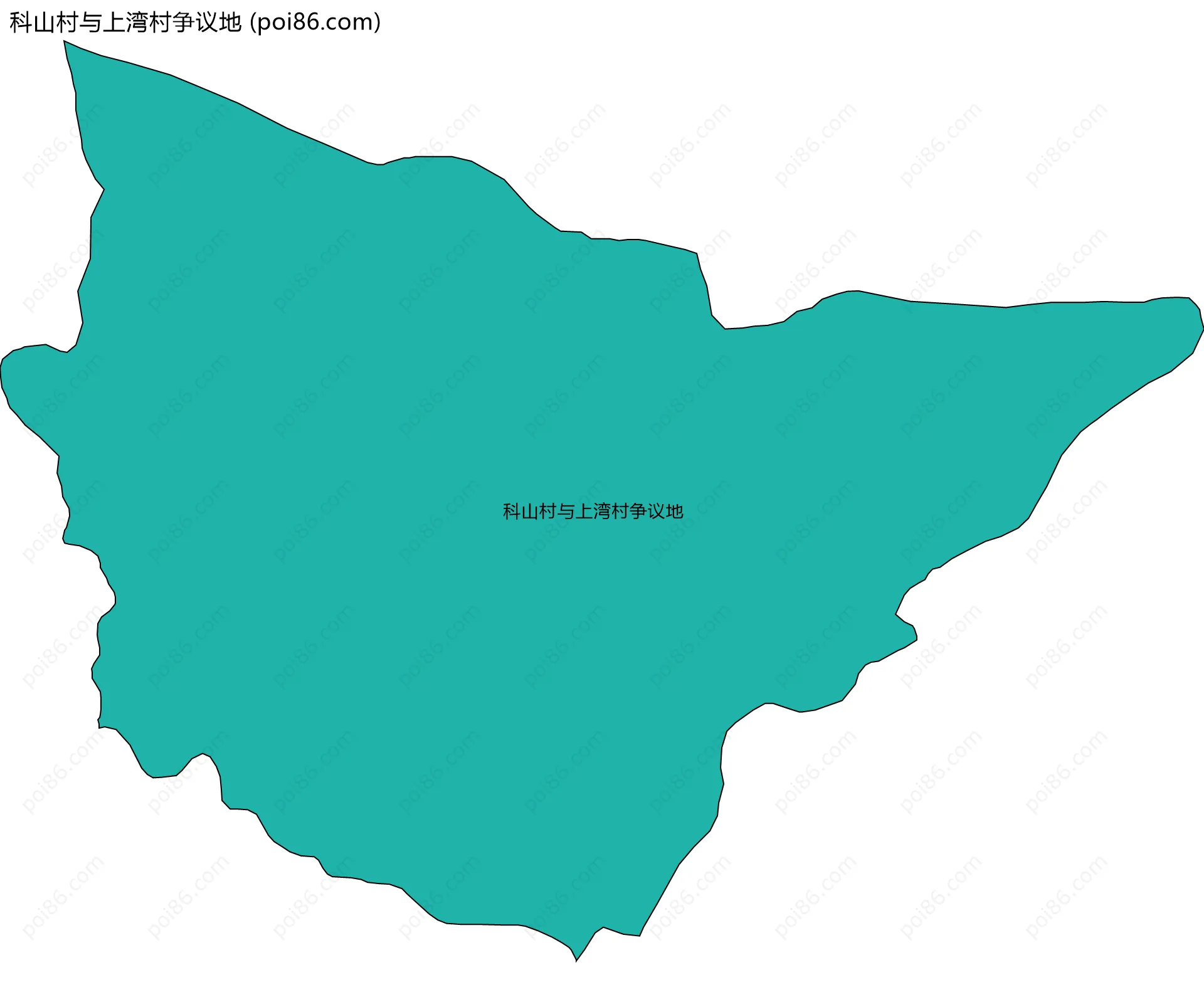 科山村与上湾村争议地边界地图