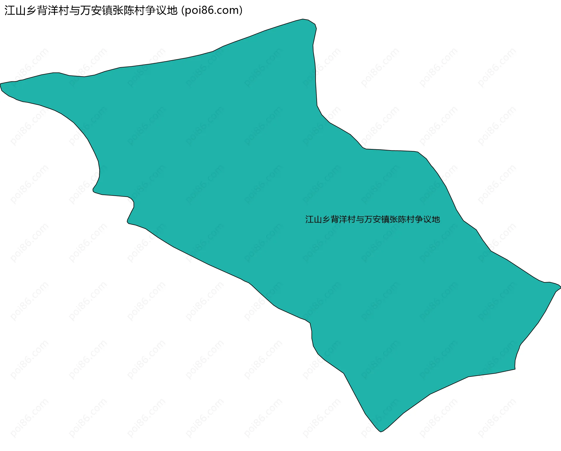 江山乡背洋村与万安镇张陈村争议地边界地图