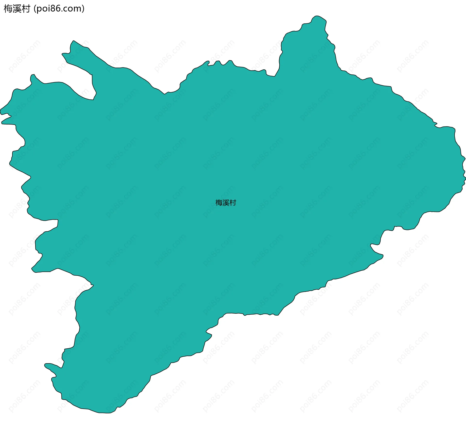 梅溪村边界地图