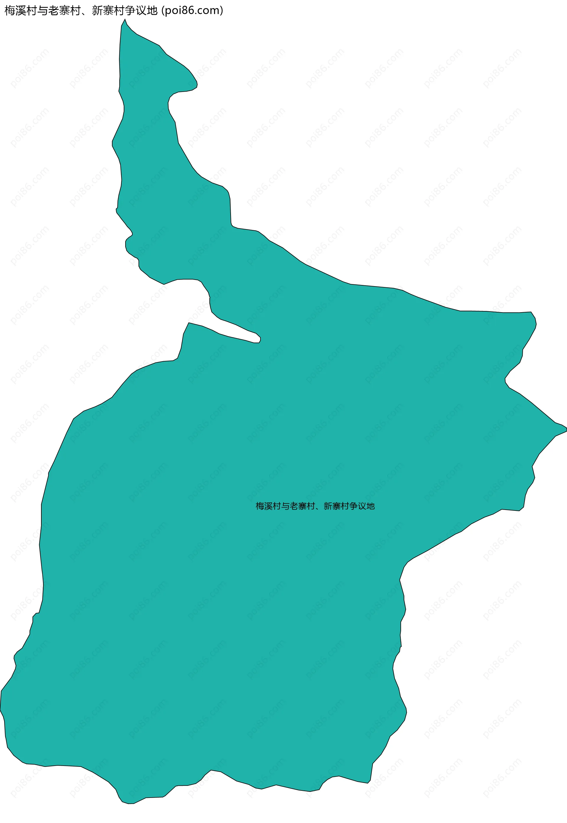 梅溪村与老寨村、新寨村争议地边界地图