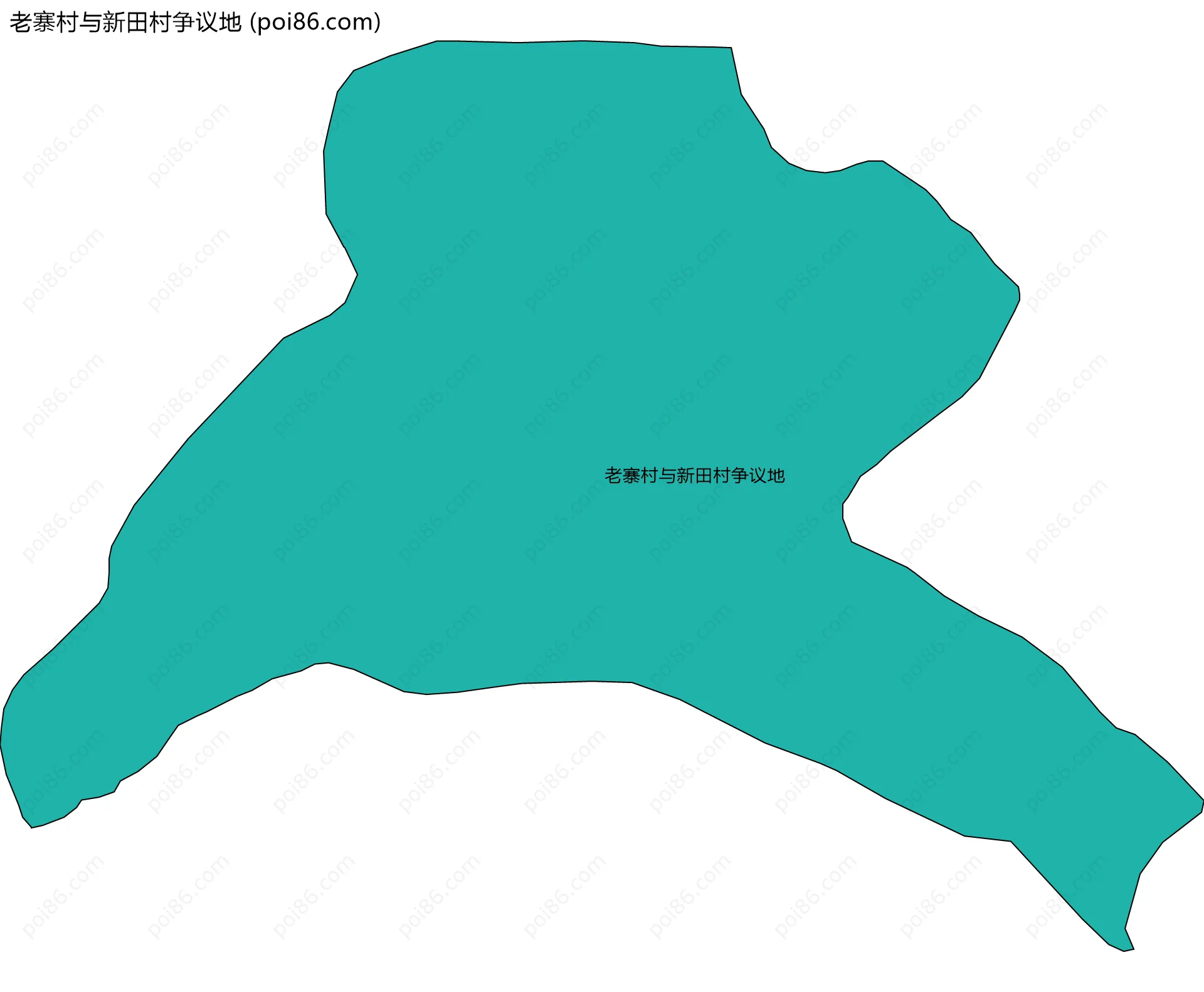 老寨村与新田村争议地边界地图