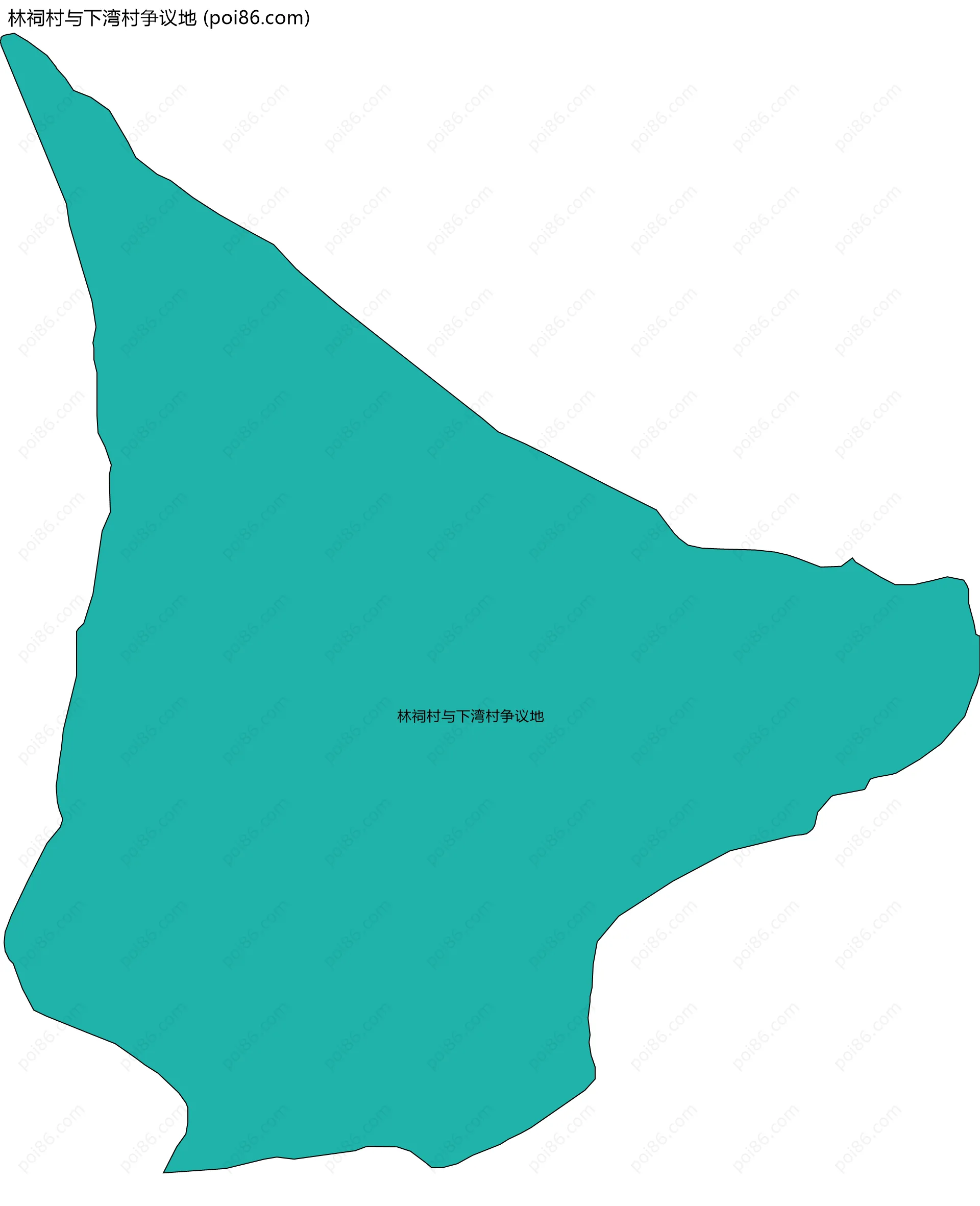 林祠村与下湾村争议地边界地图