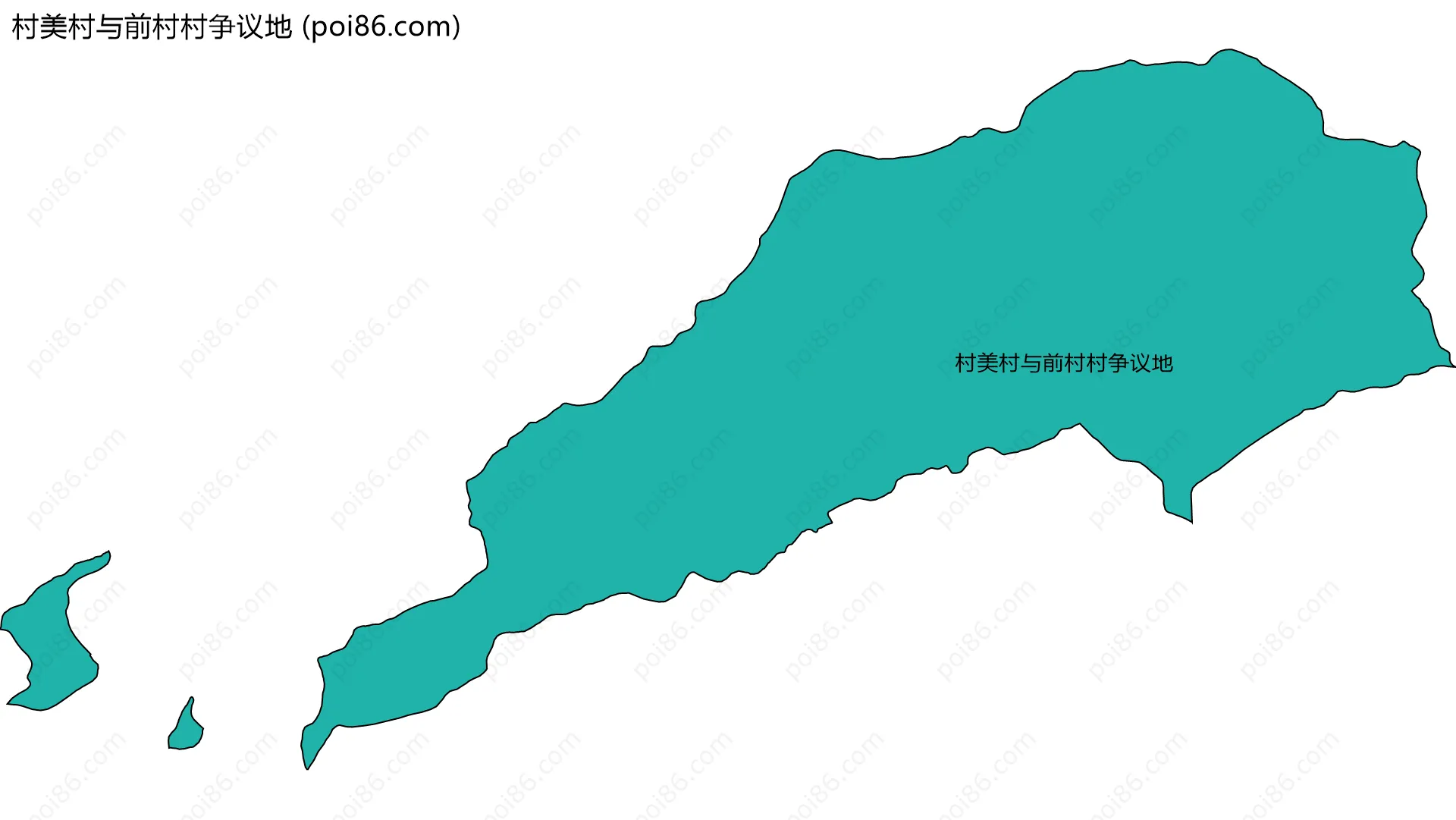 村美村与前村村争议地边界地图