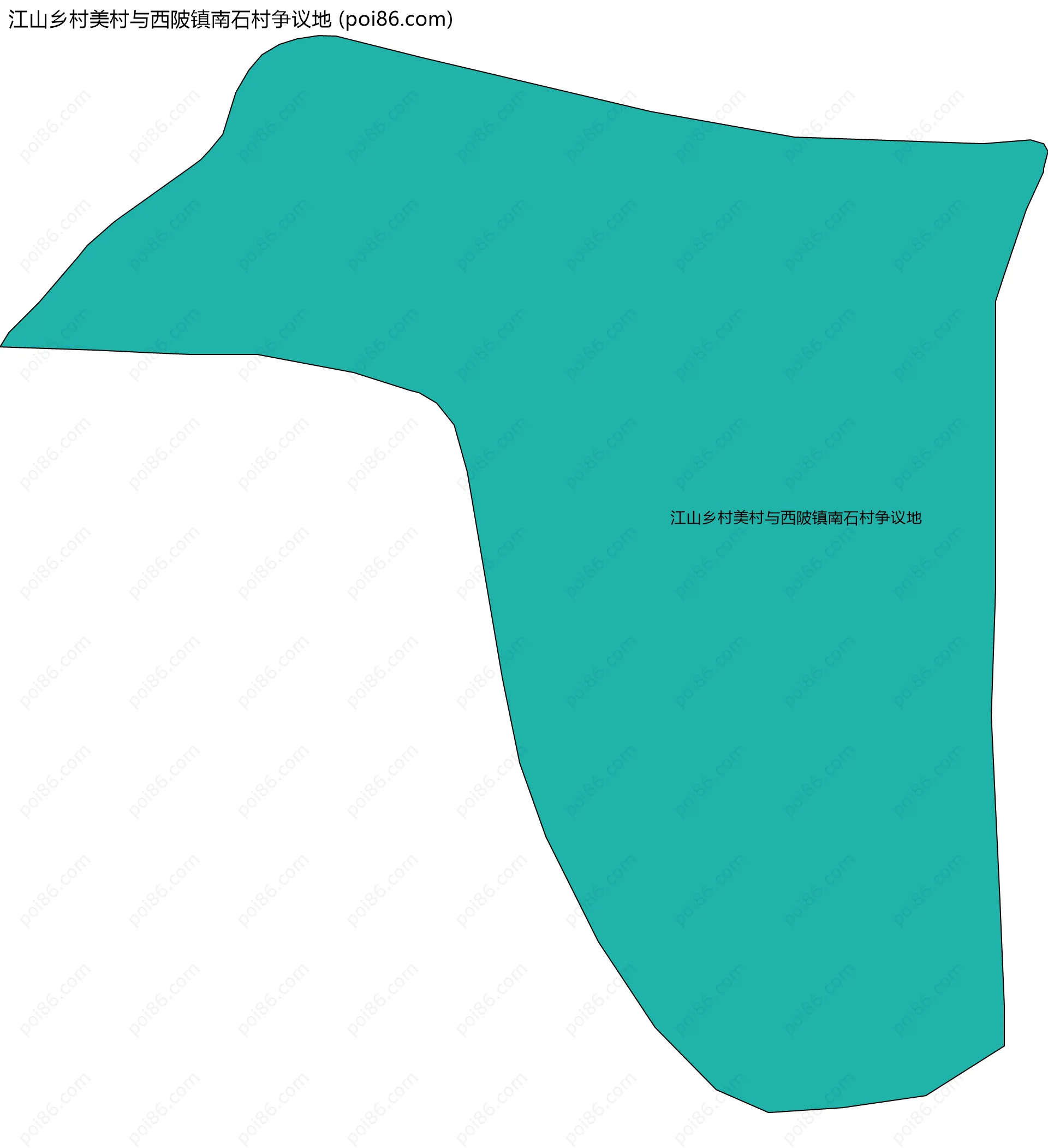 江山乡村美村与西陂镇南石村争议地边界地图