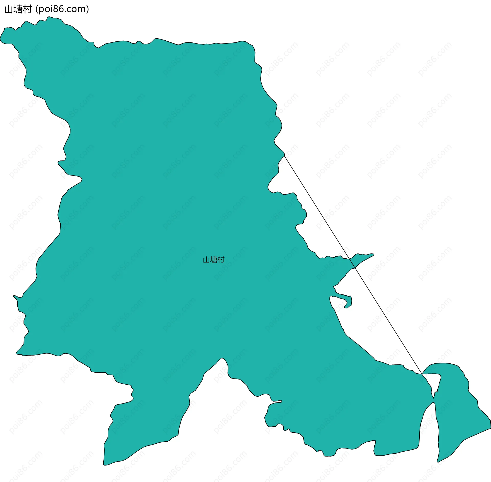 山塘村边界地图