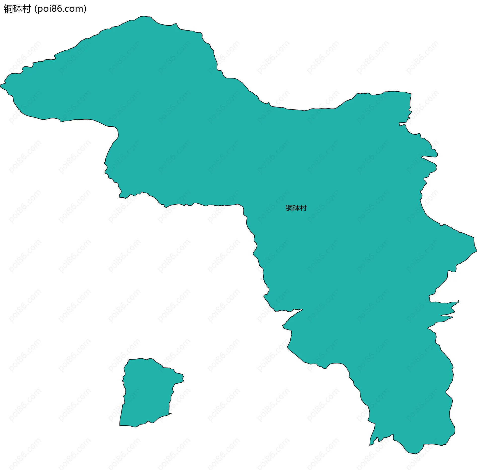 铜砵村边界地图