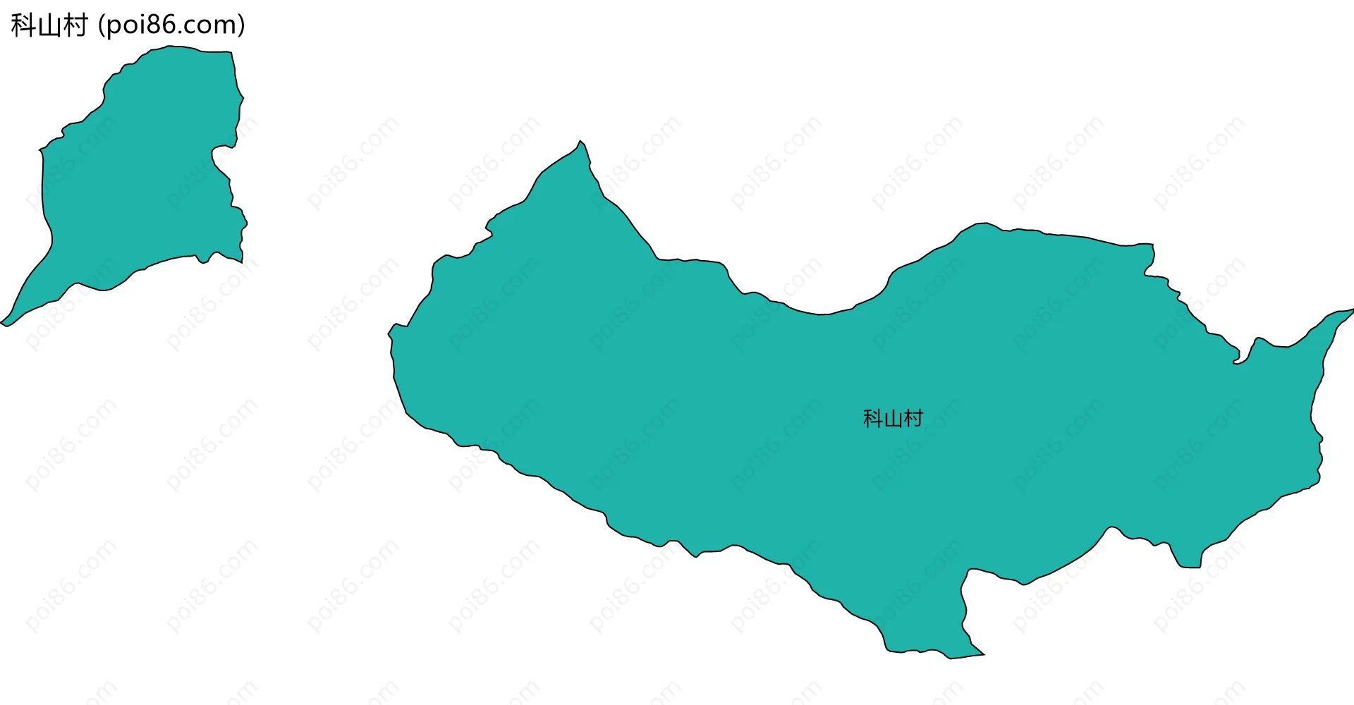 科山村边界地图