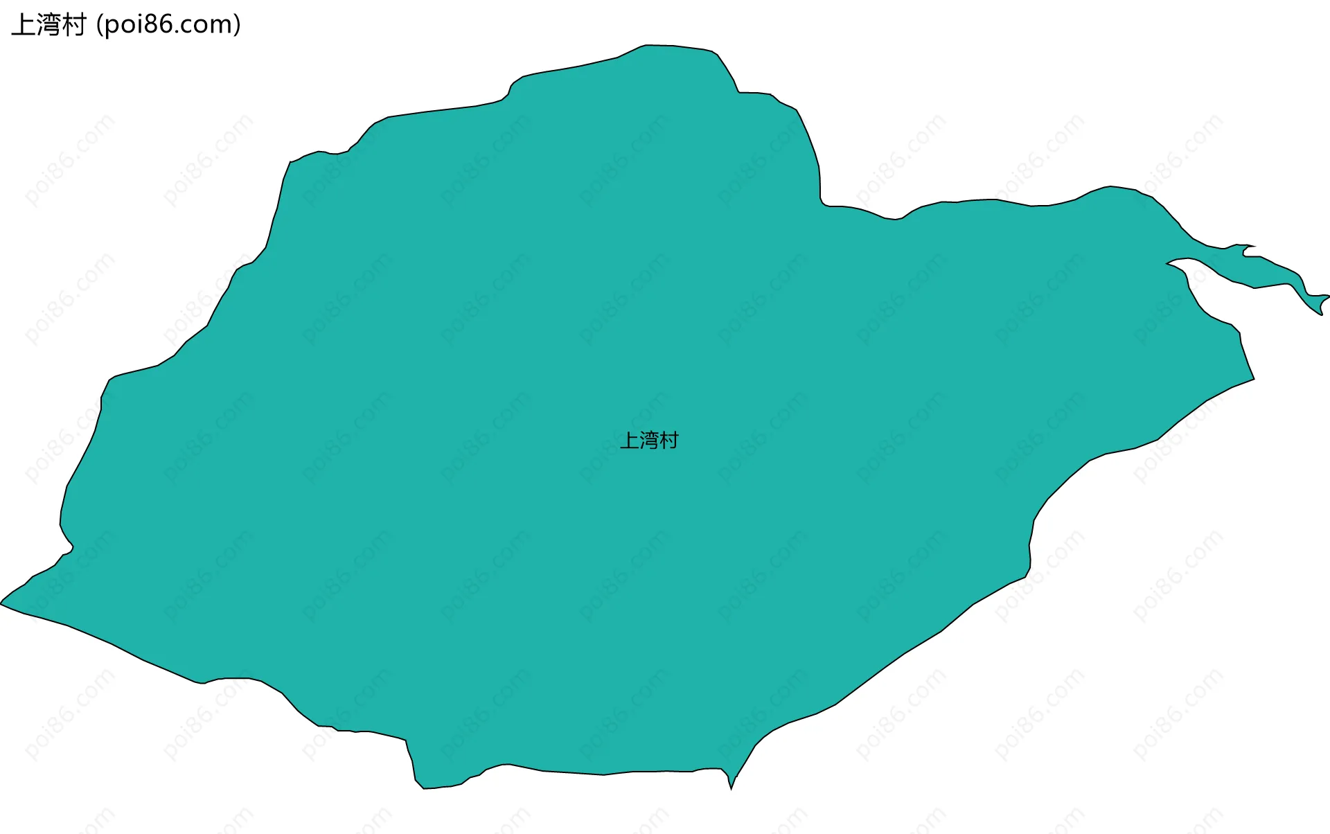 上湾村边界地图