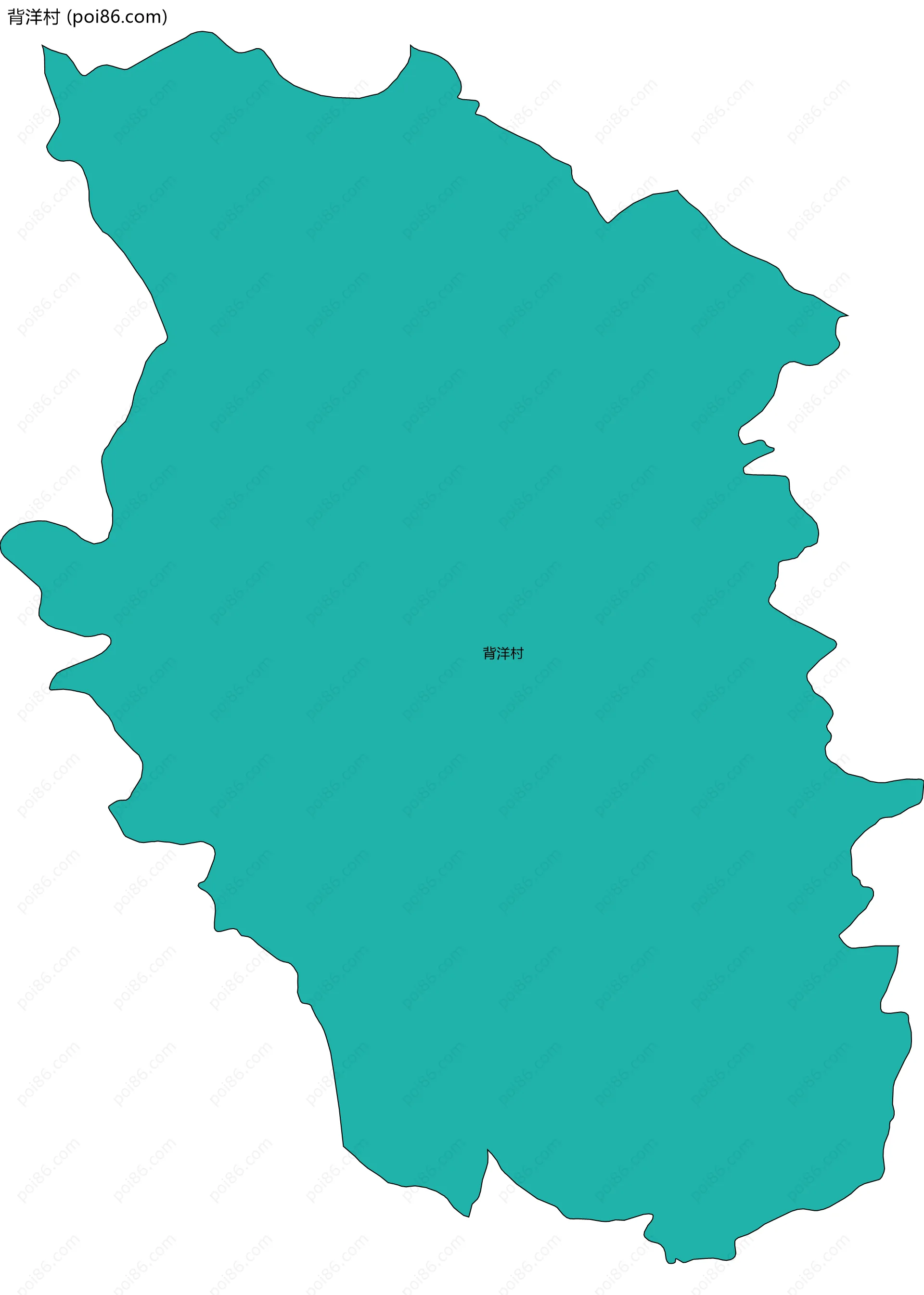 背洋村边界地图