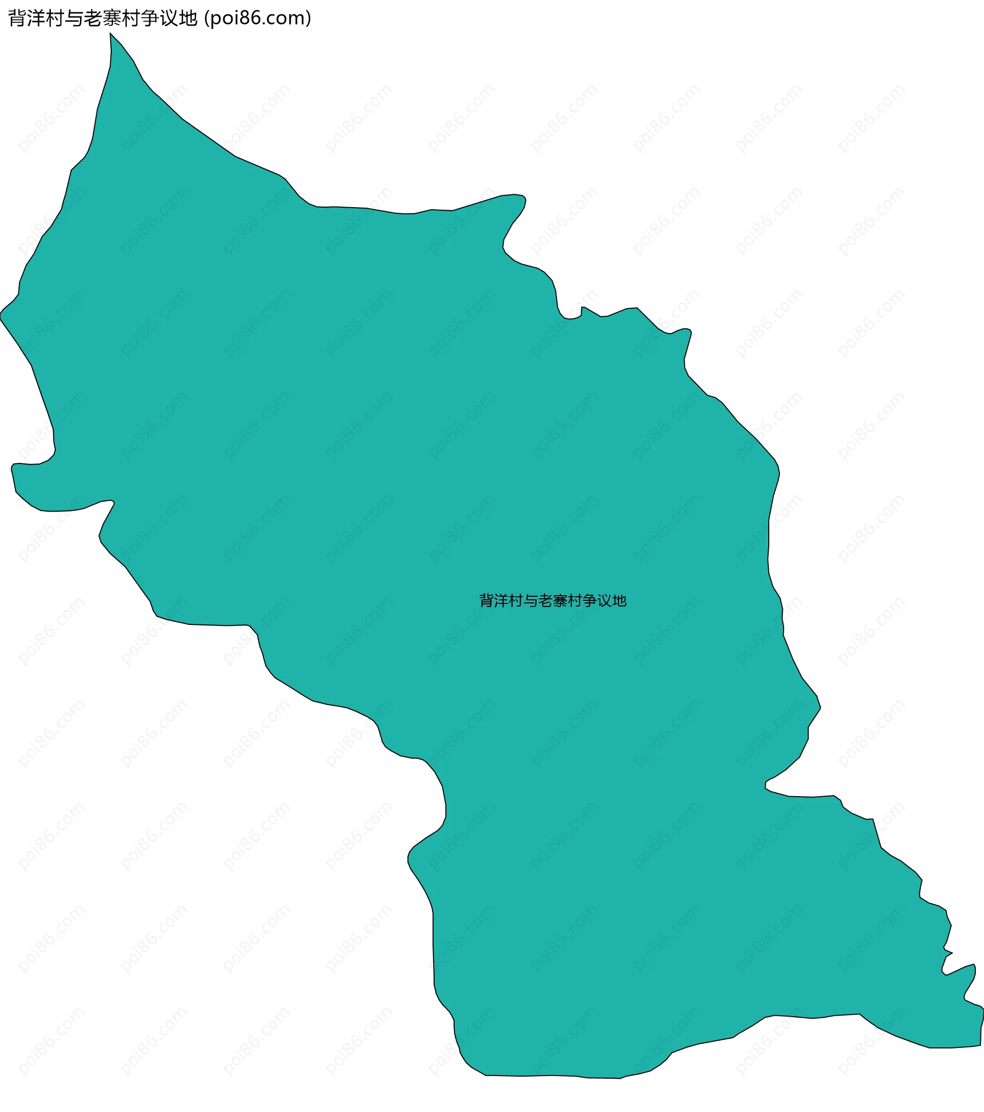 背洋村与老寨村争议地边界地图