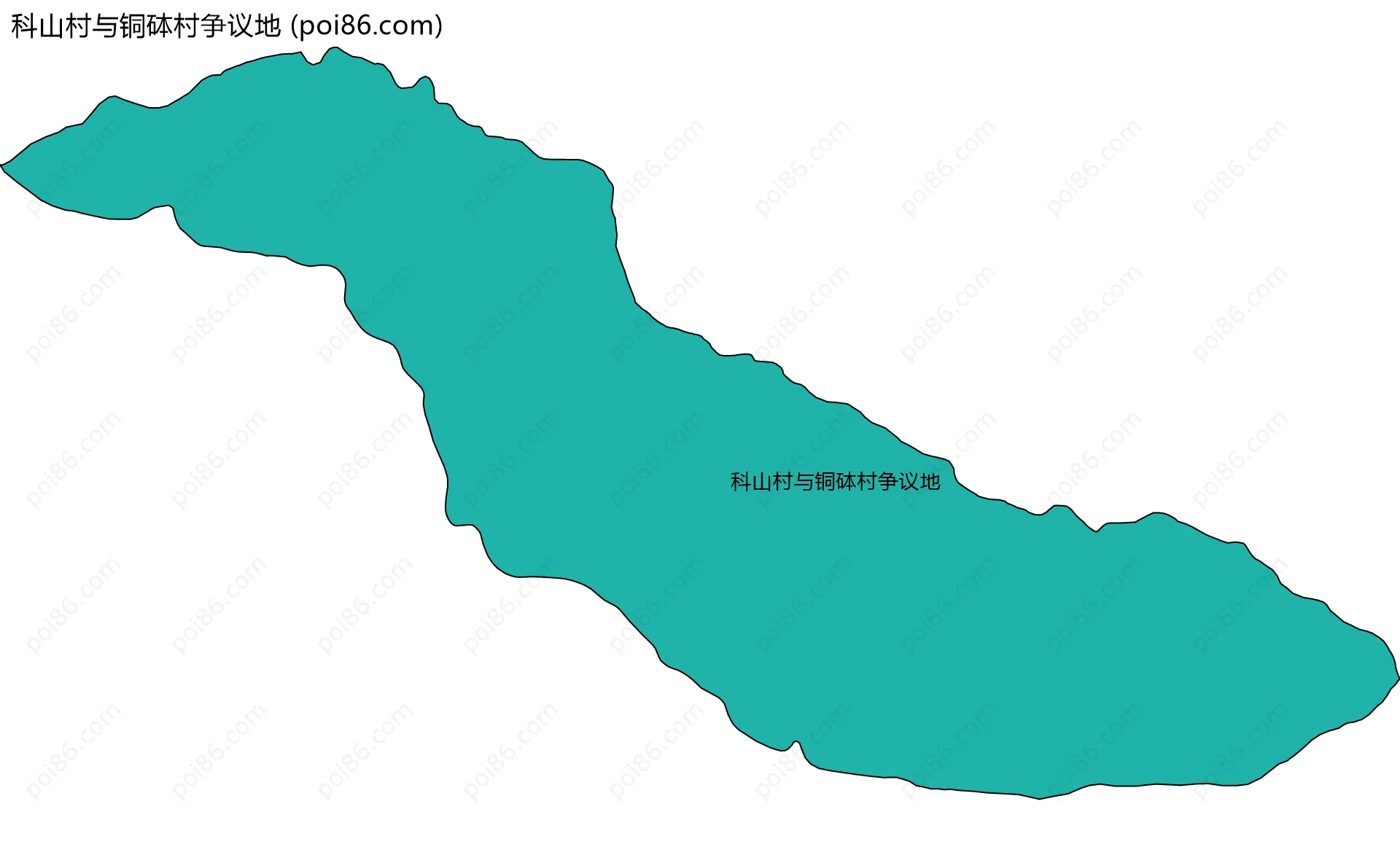 科山村与铜砵村争议地边界地图