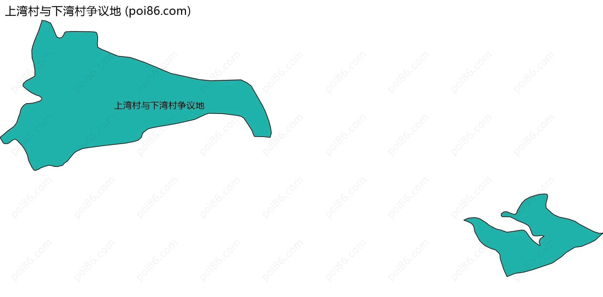 上湾村与下湾村争议地边界地图