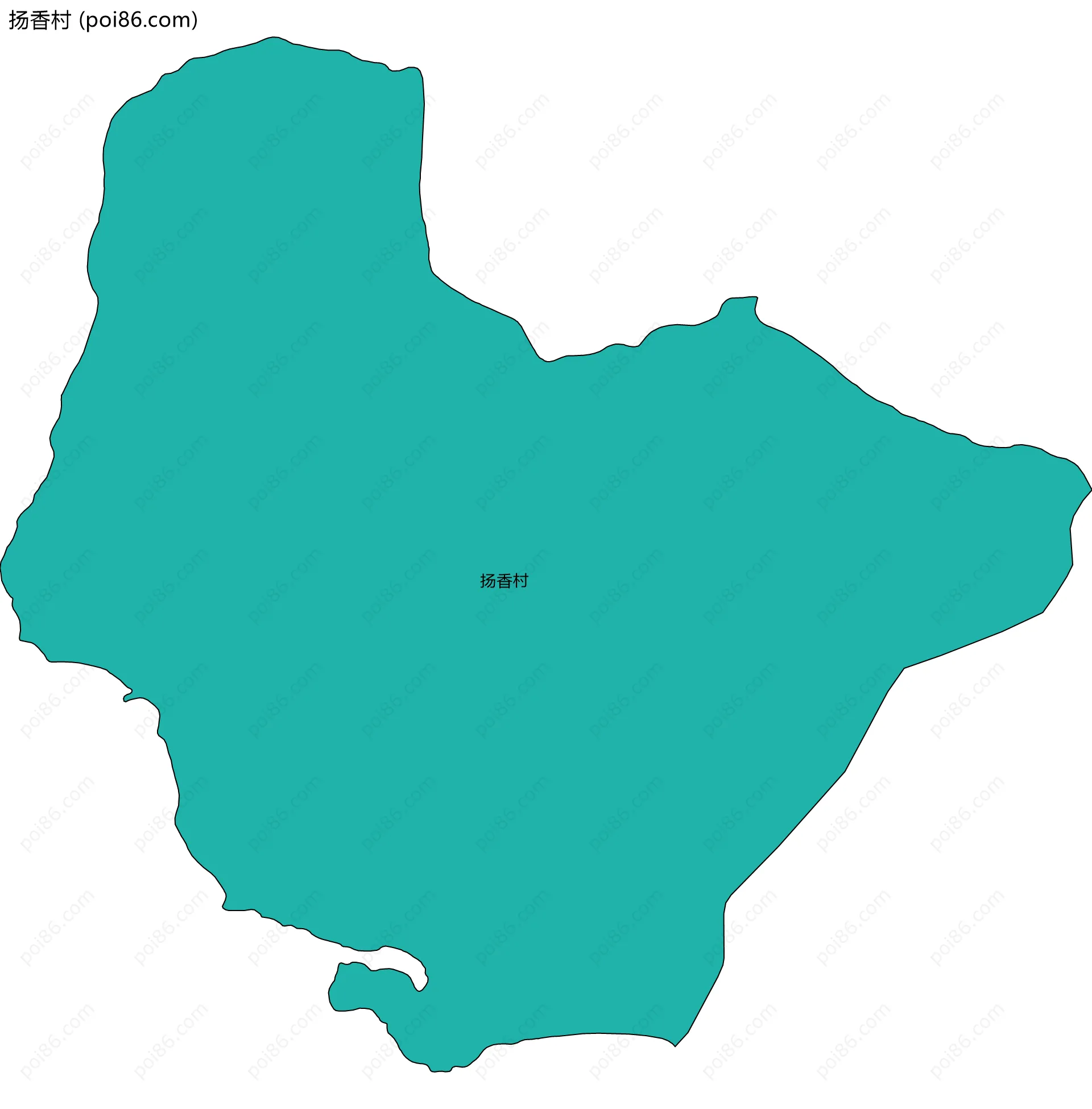 扬香村边界地图