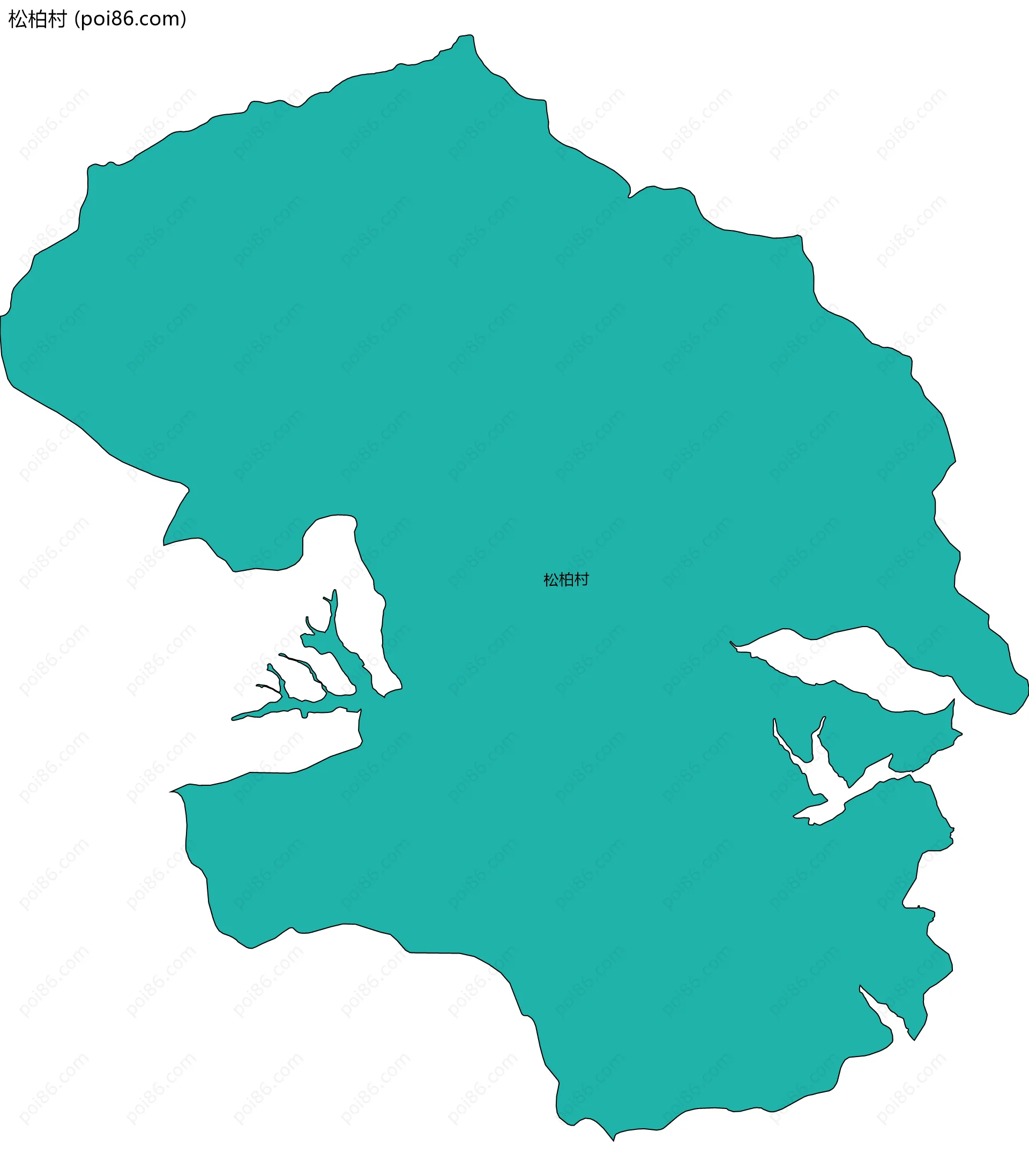 松柏村边界地图