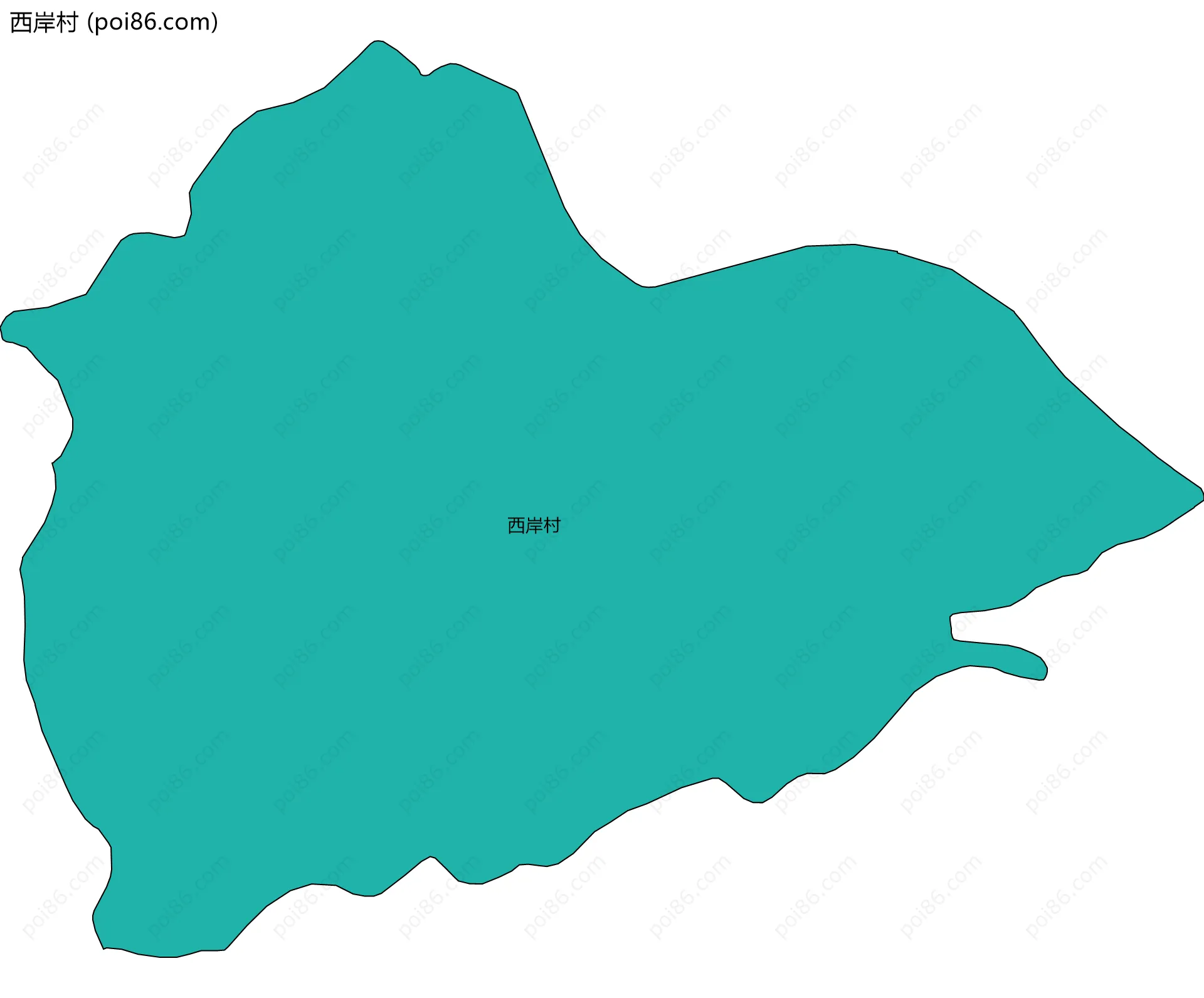 西岸村边界地图