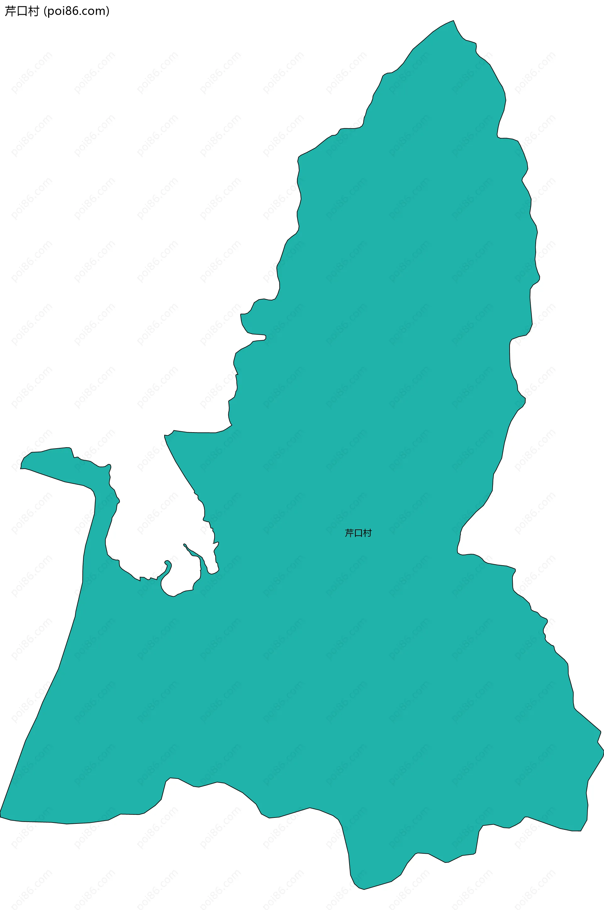 芹口村边界地图