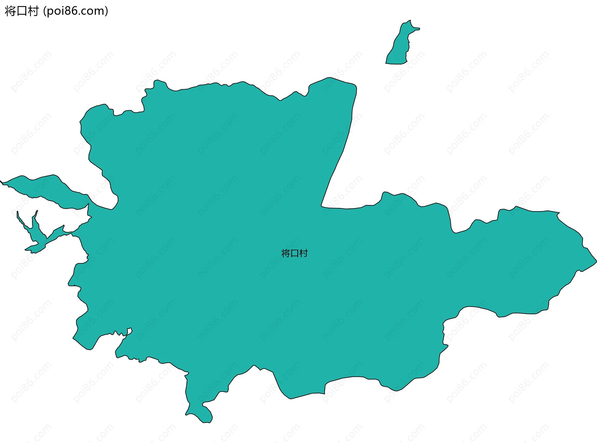 将口村边界地图