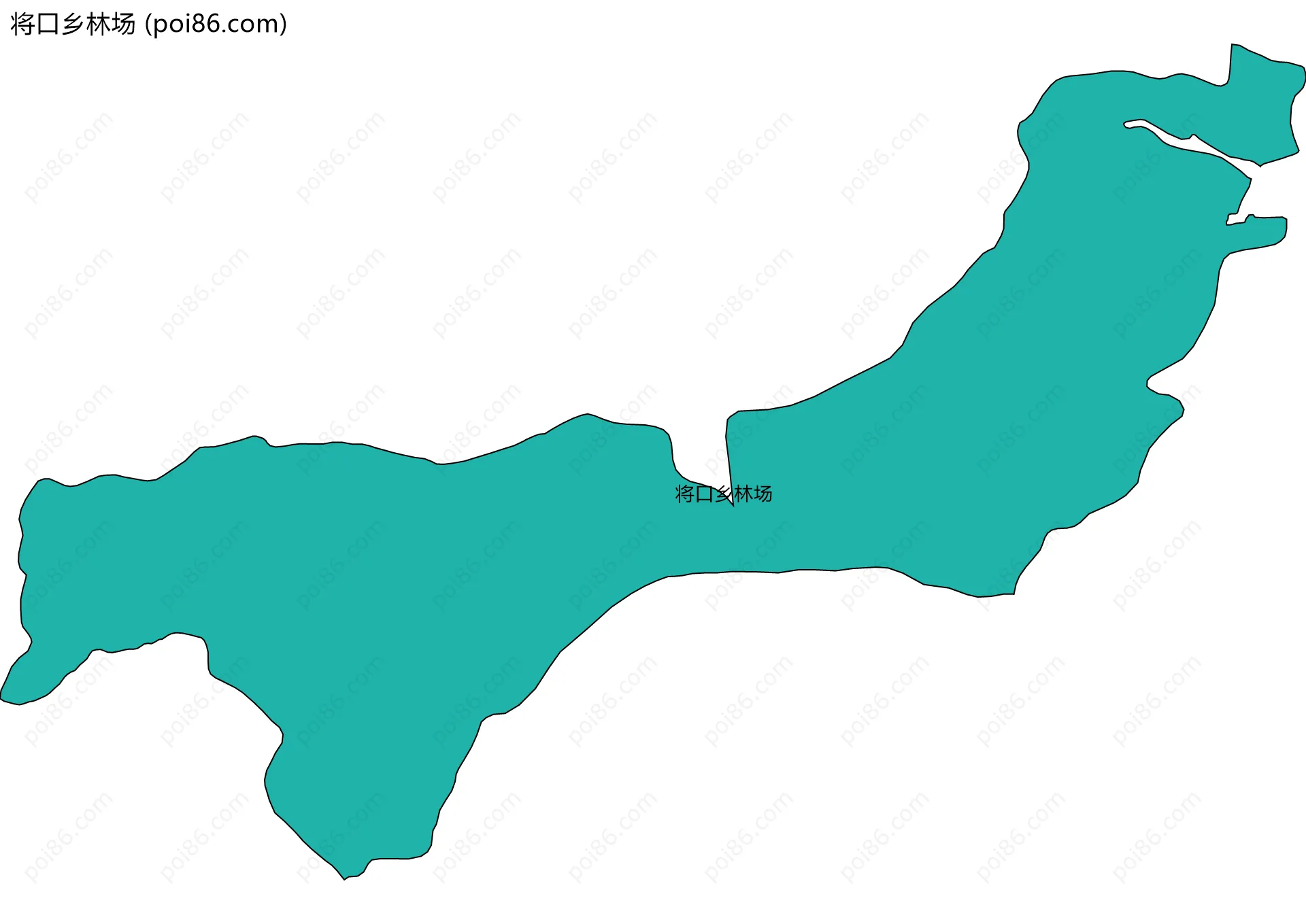 将口乡林场边界地图