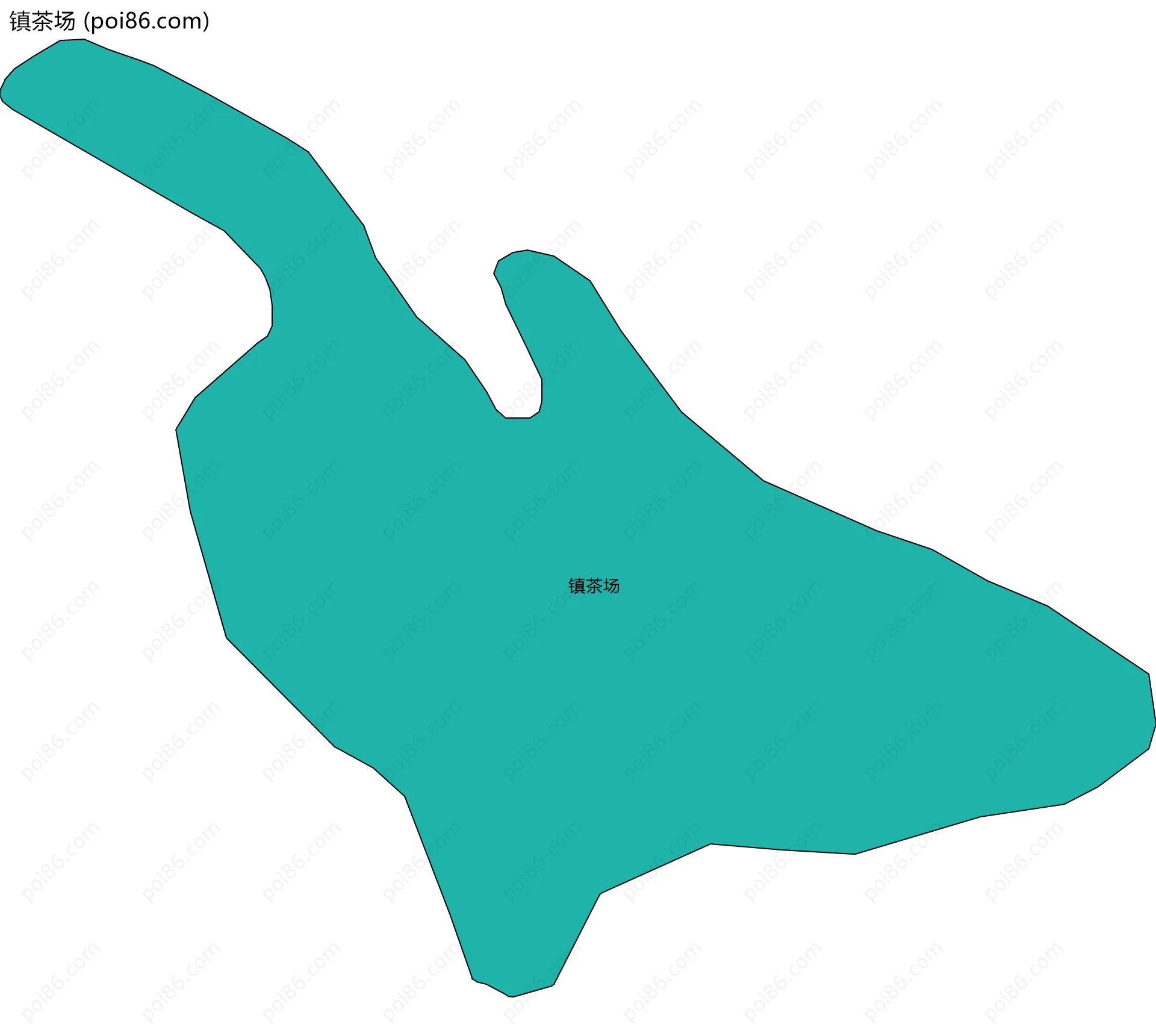 镇茶场边界地图