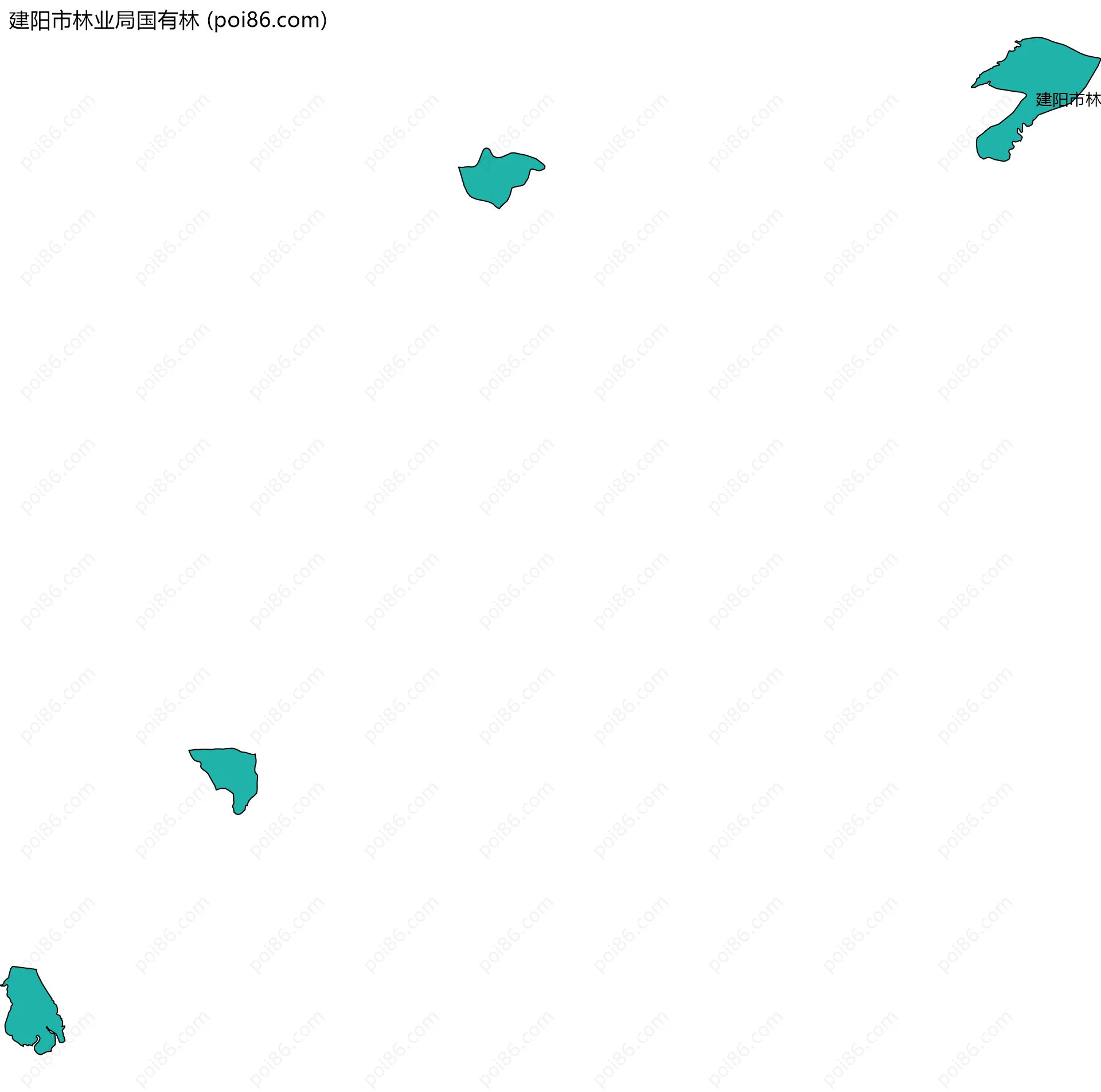 建阳市林业局国有林边界地图