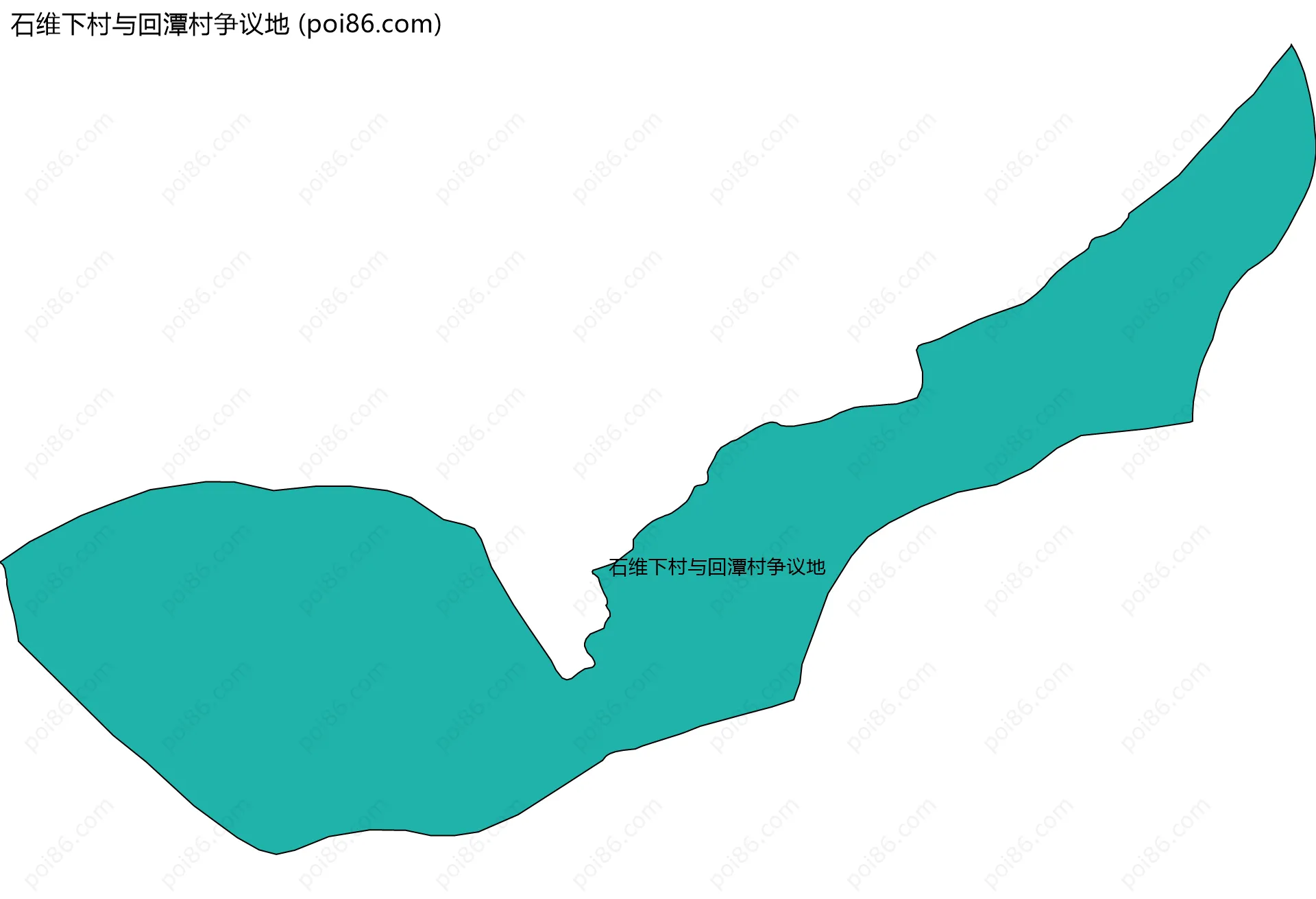 石维下村与回潭村争议地边界地图