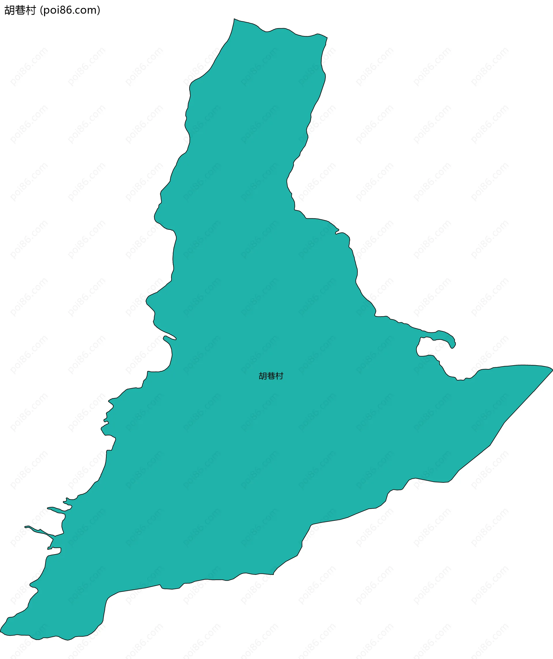 胡巷村边界地图