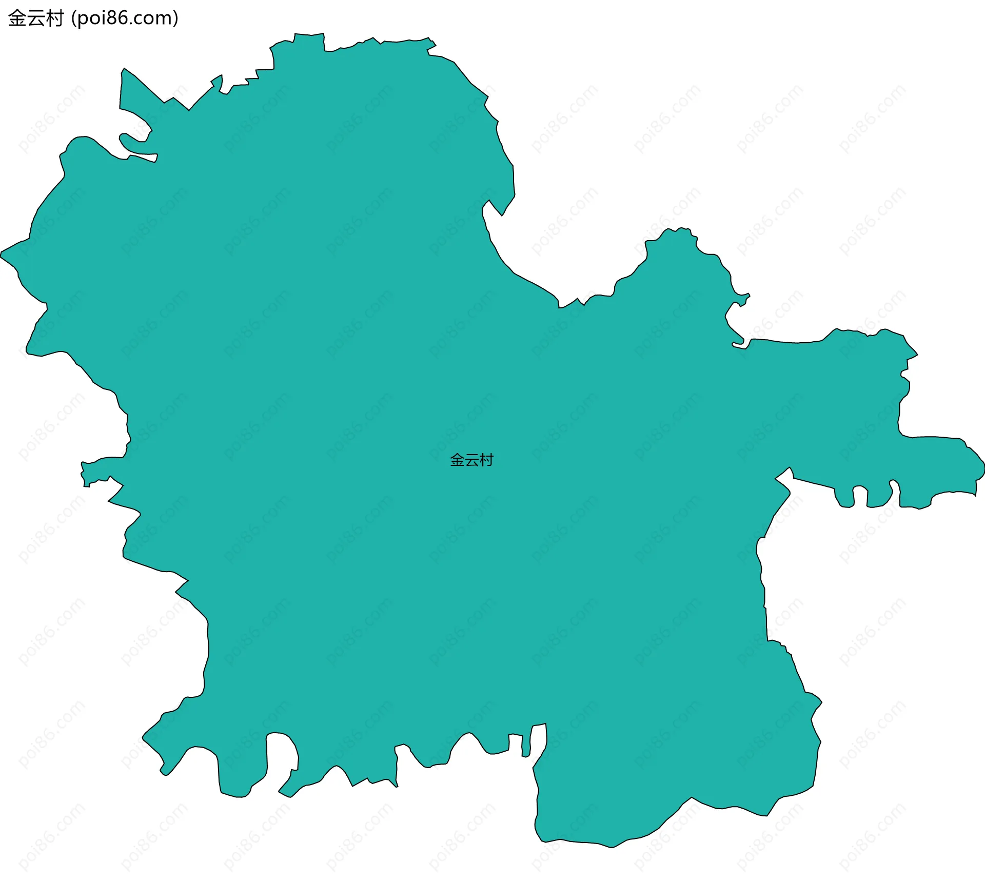 金云村边界地图