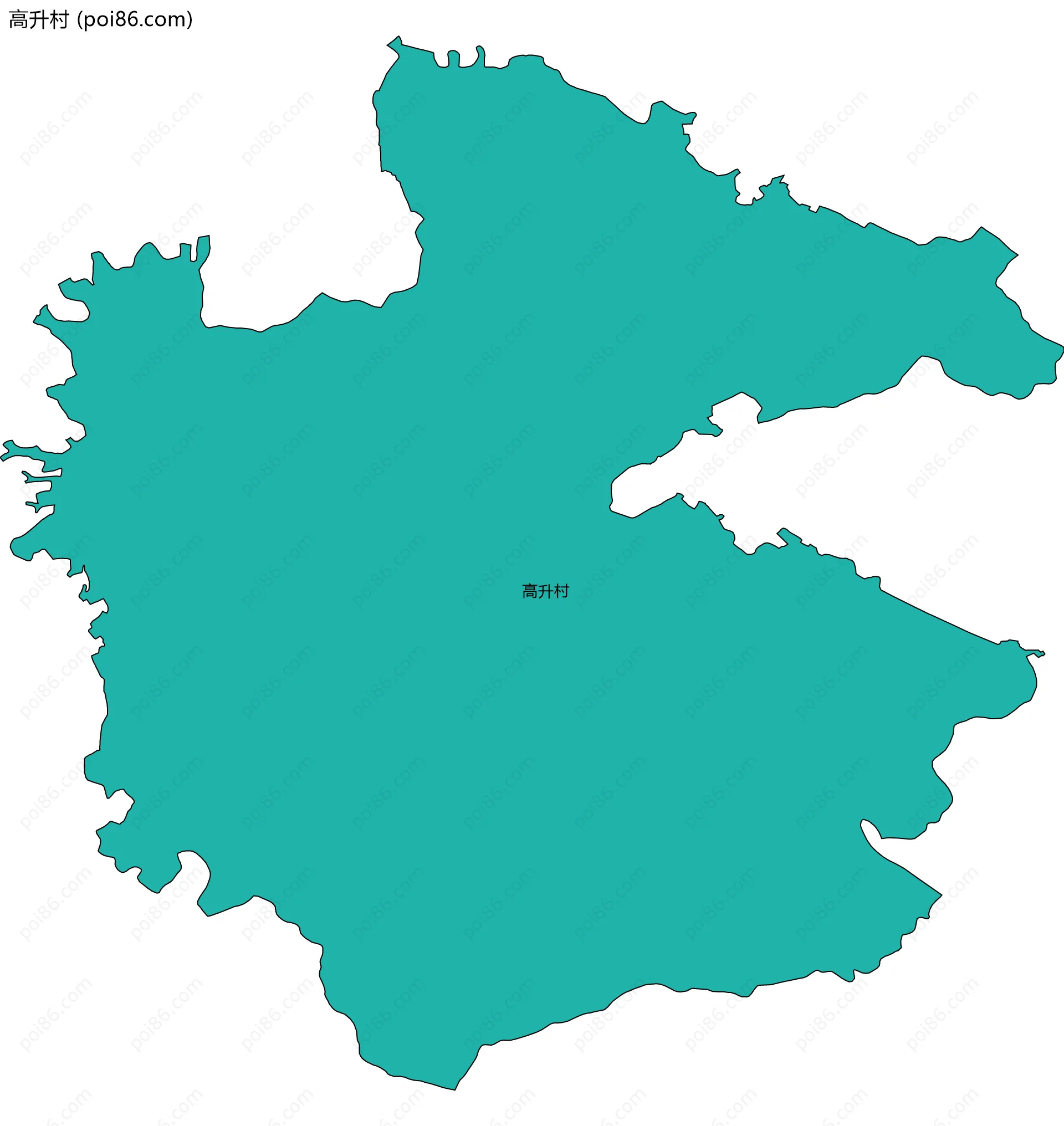 高升村边界地图