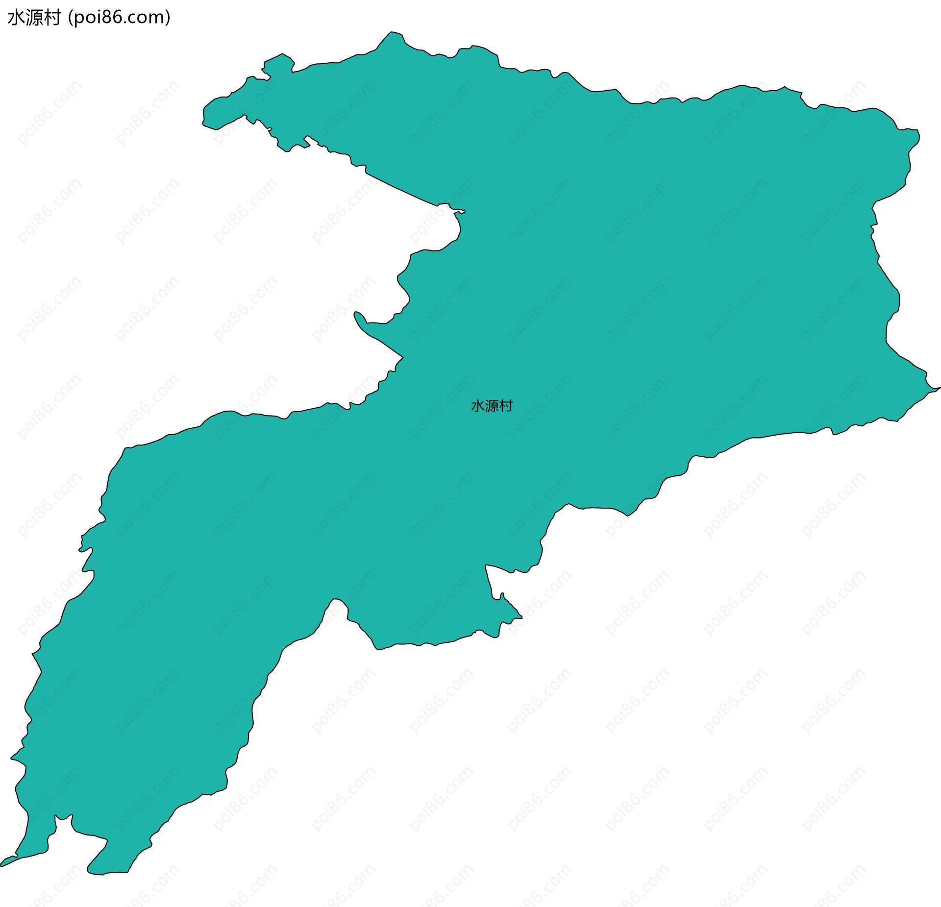 水源村边界地图