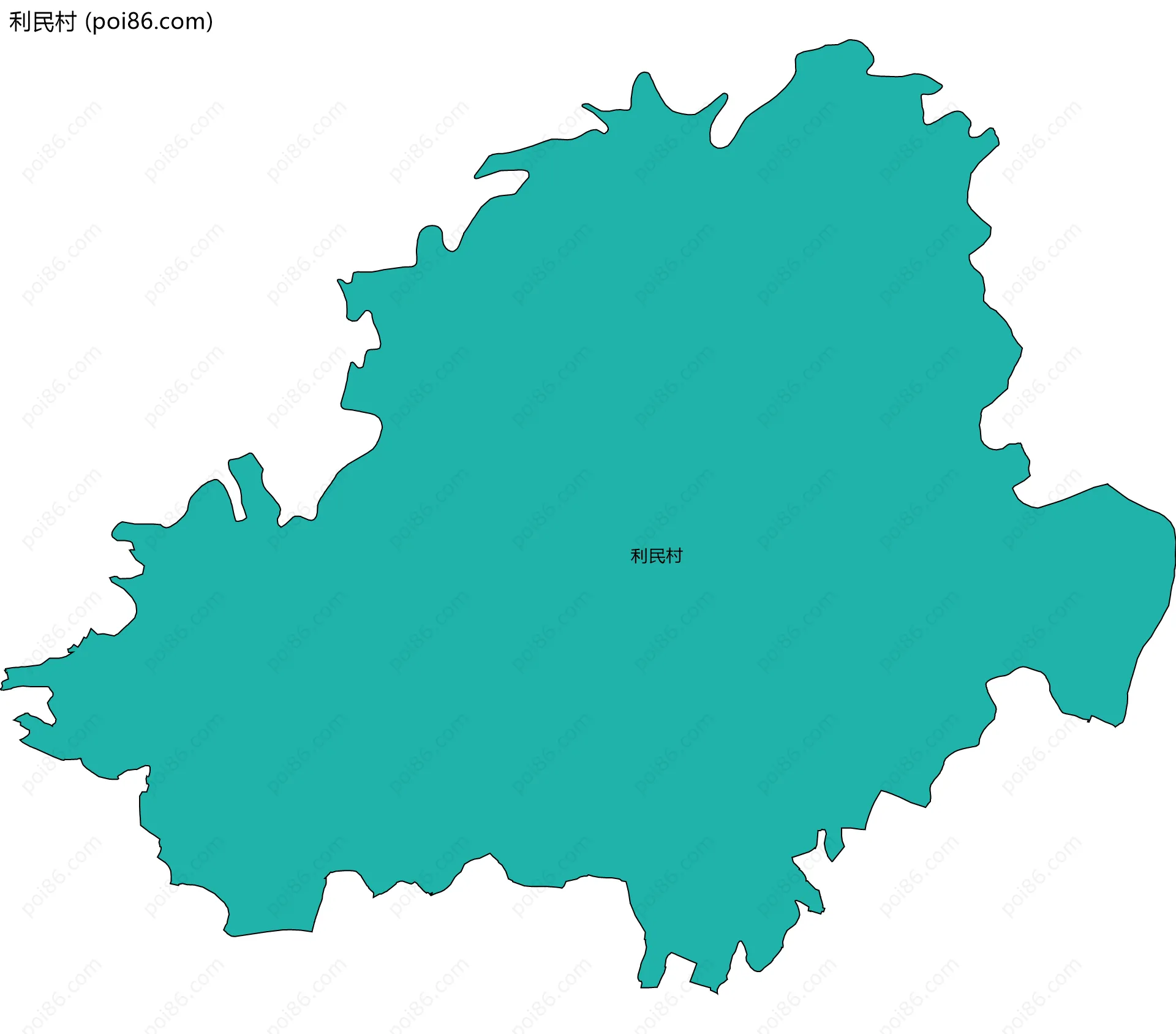 利民村边界地图